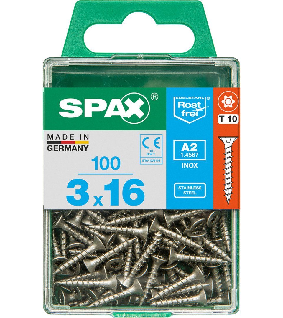 SPAX Holzbauschraube Spax Universalschrauben 3.0 x 16 mm TX 10 Senkkopf