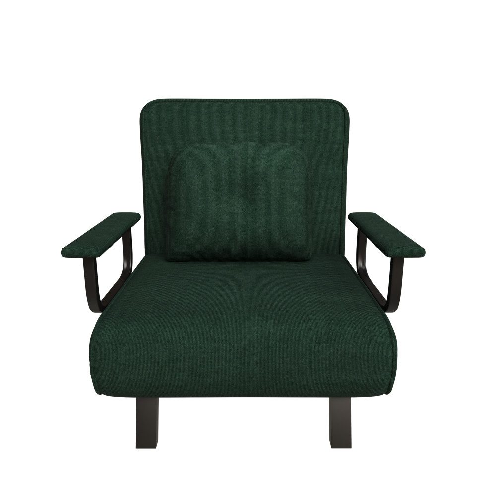 BBG Relaxliege Relaxsessel mit Liegefunktion, 5-fach verstellbare Rückenlehne, Chenille-Bezug, bis 180° verstellbar, Lesesessel, Liegesessel