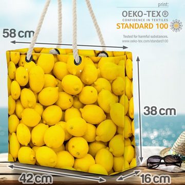 VOID Strandtasche (1-tlg), Zitronen Lemons Beach Bag Küche Gelb Zitrone Südfrüchte Saft Limo Limonade Obst