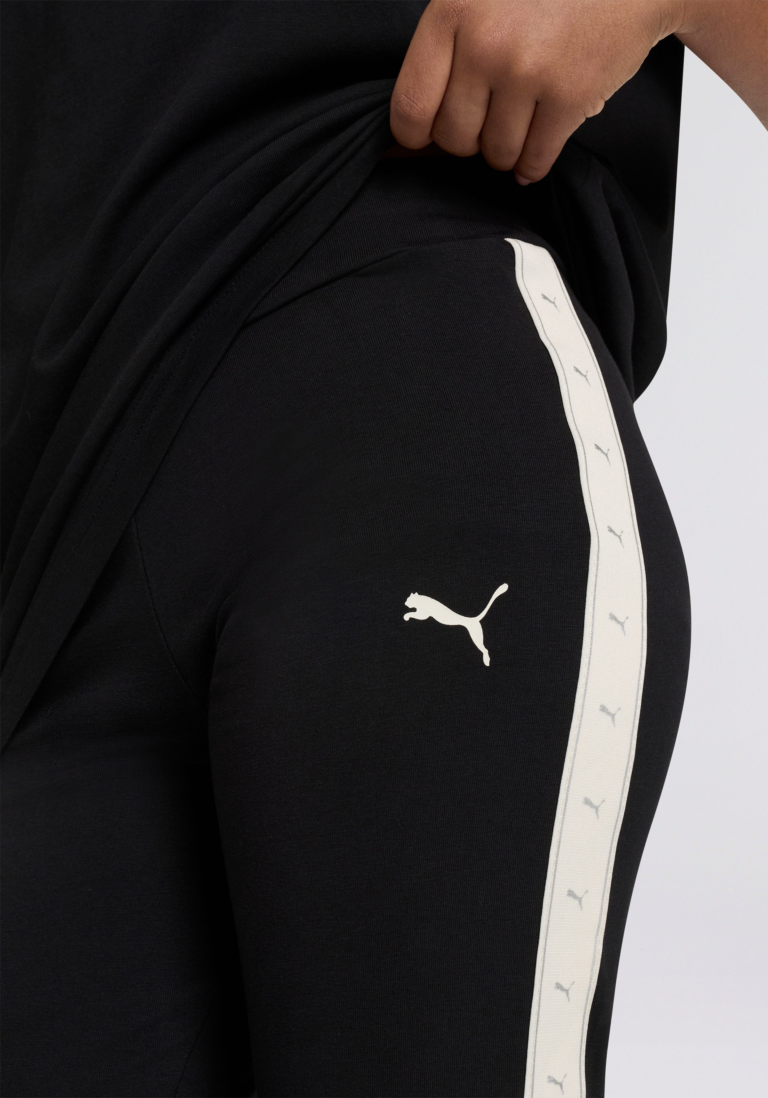 PUMA Leggings ESS TAPE LEGGINGS G aus Baumwollmischung, schmale Passform, sportlicher Stil