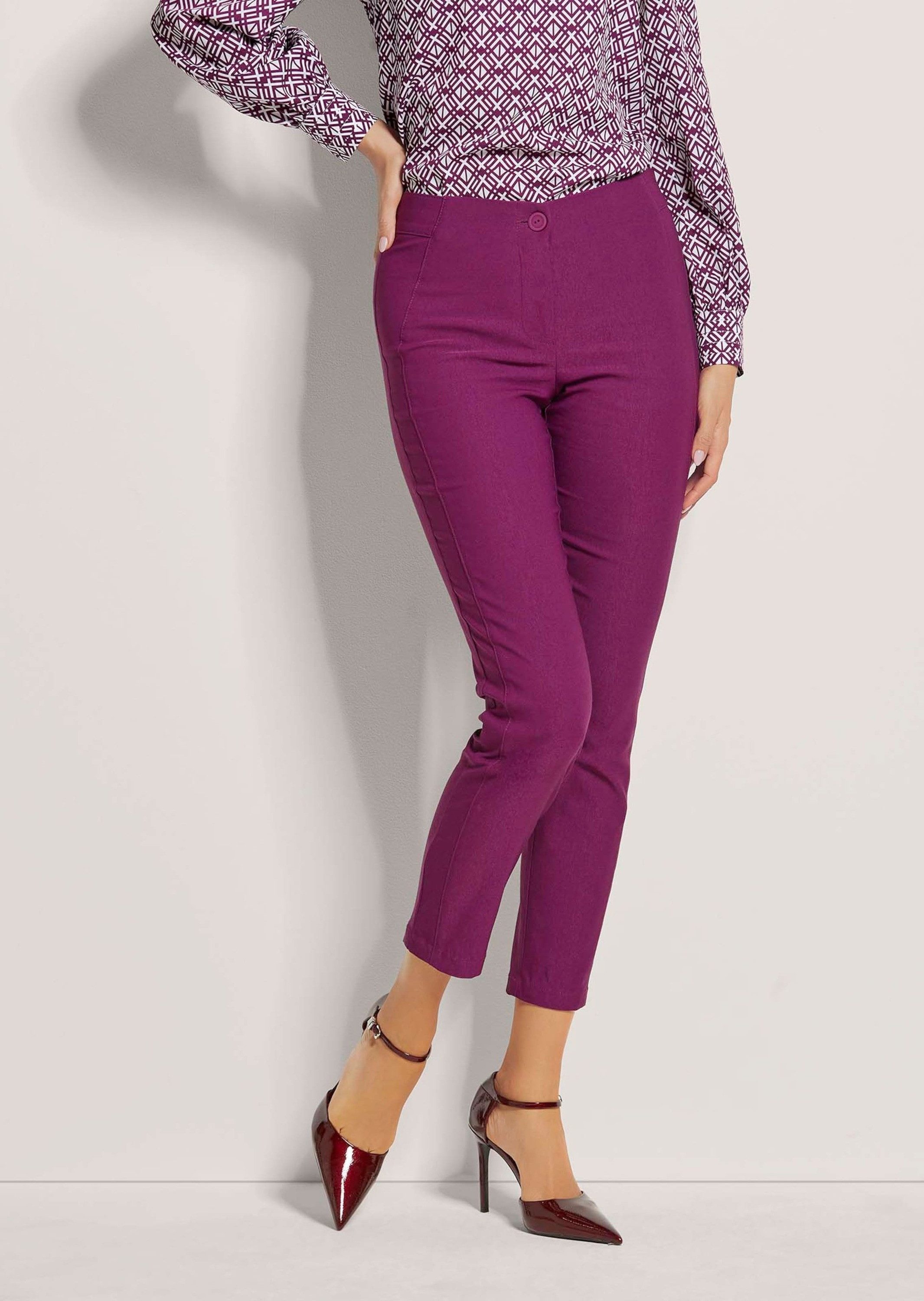 MADELEINE Stoffhose Schlanke Stretch-Hose mit Vichy-Karo Stoffhose in Knöch günstig online kaufen