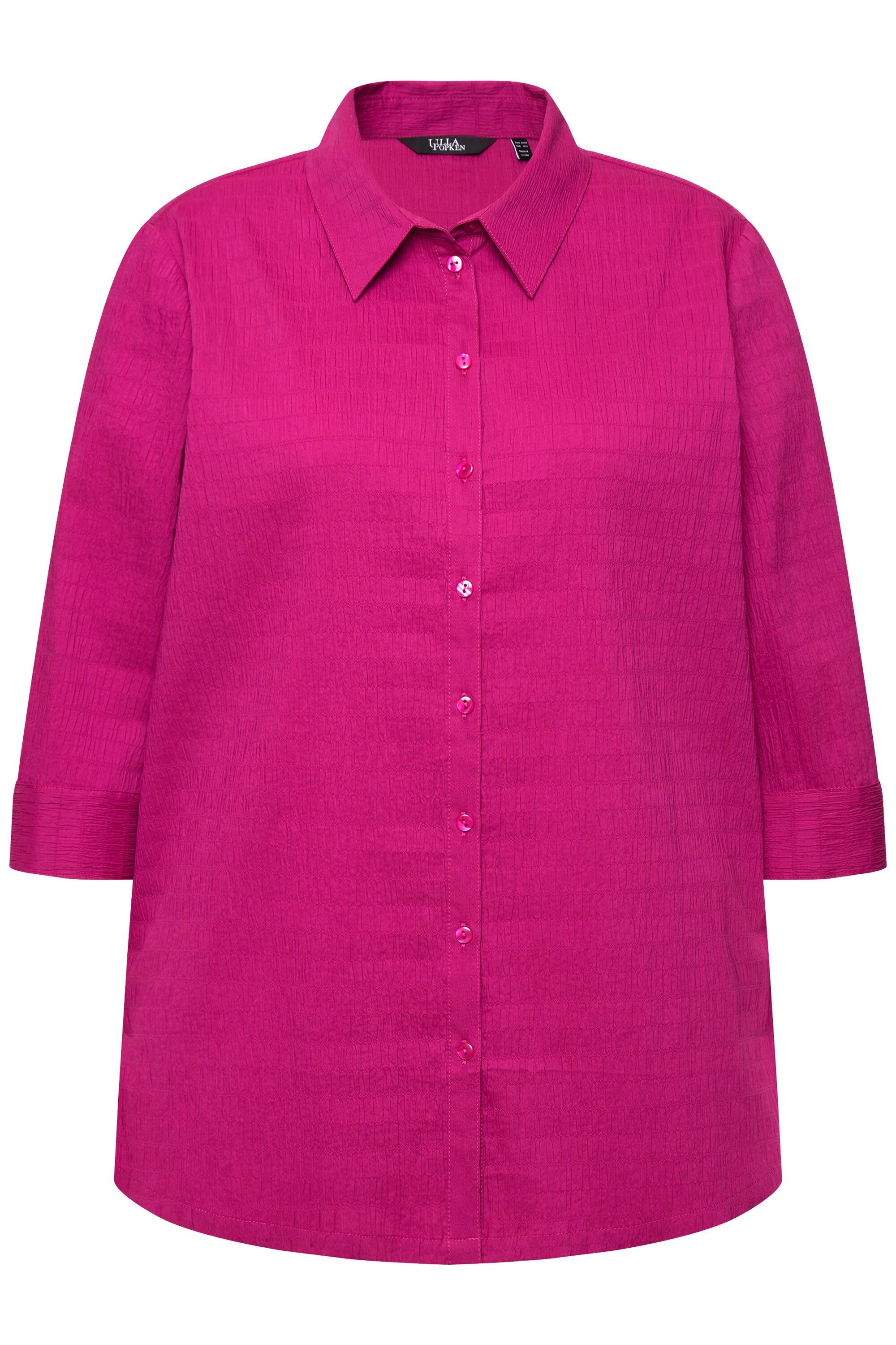 Ulla Popken Hemdbluse Bluse Bubble-Qualität Hemdkragen günstig online kaufen