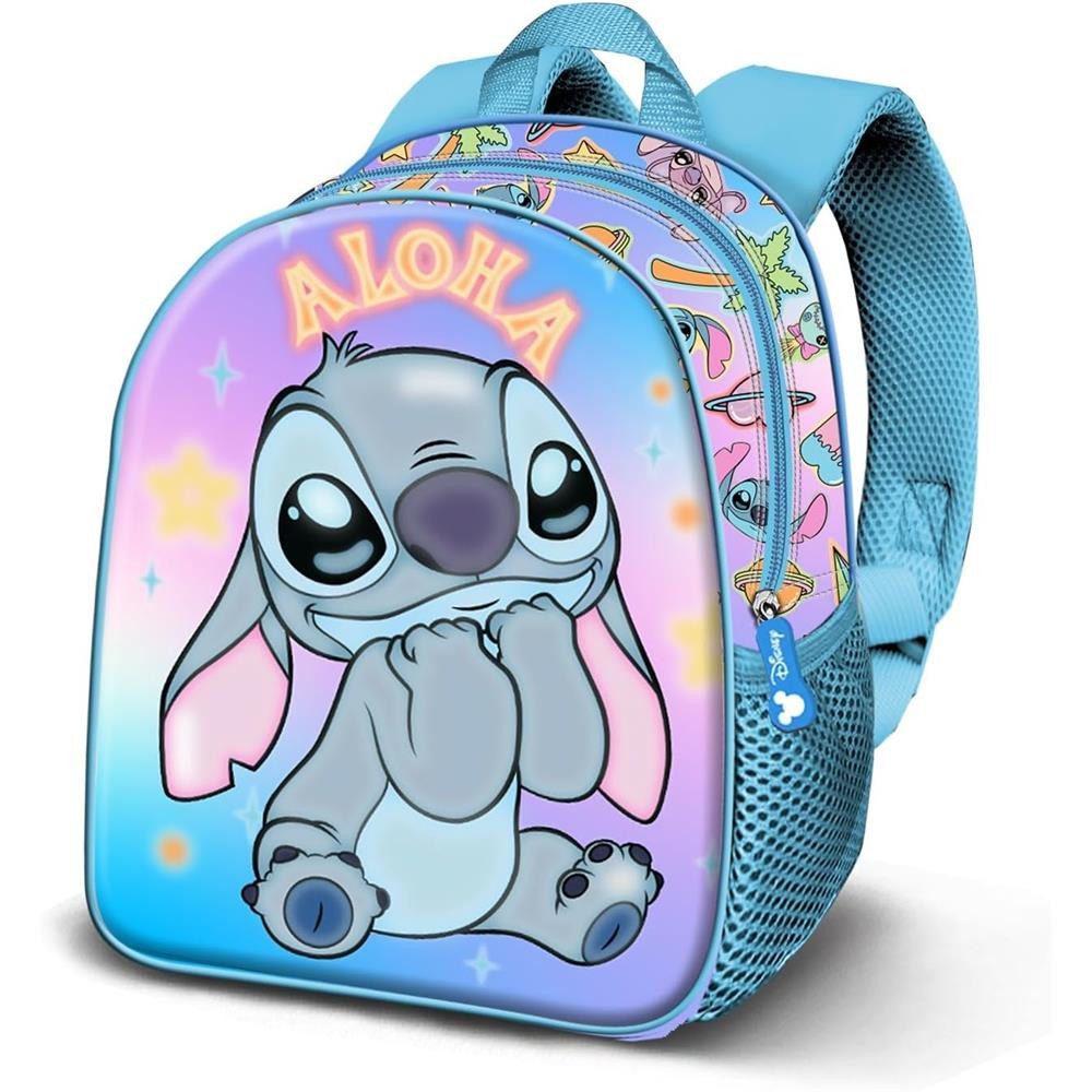 Karactermania Kinderrucksack Basic Rucksack Mischievous, Ein Hauptfach, zwei seitliche Netztaschen, gepolsterte Schultergurte