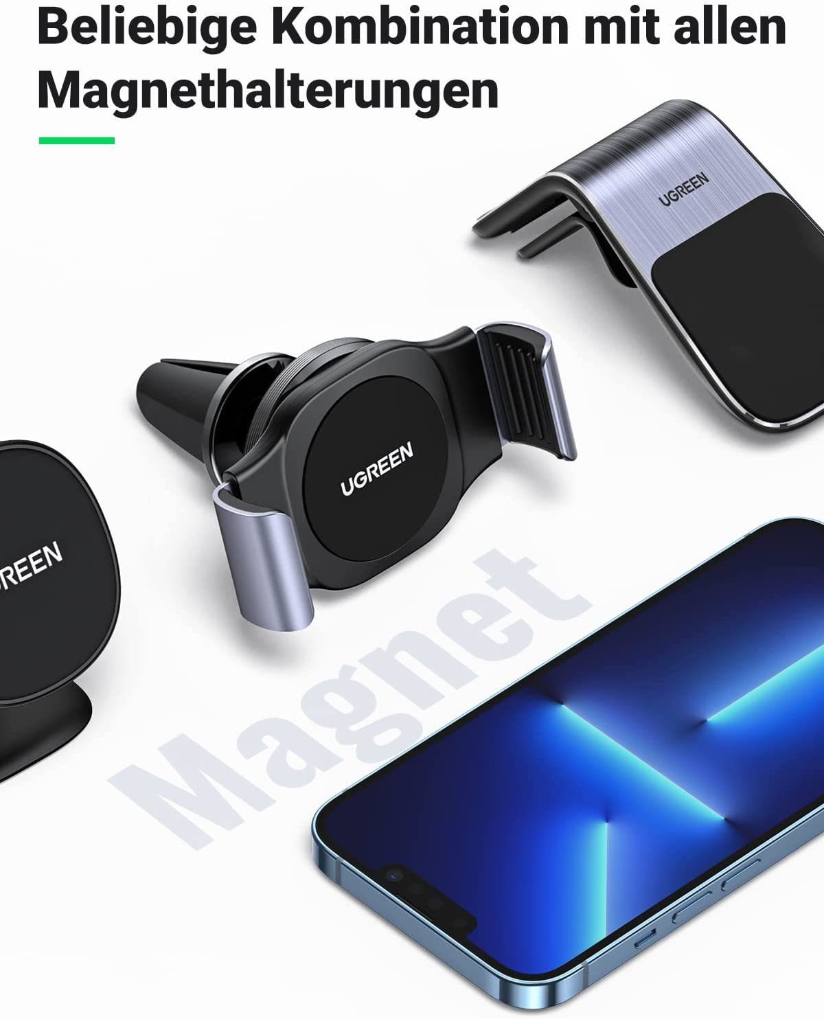 UGREEN Handyhalterung Auto Magnet Lüftung Upgraded Stark Magnethalter  Smartphone-Halterung