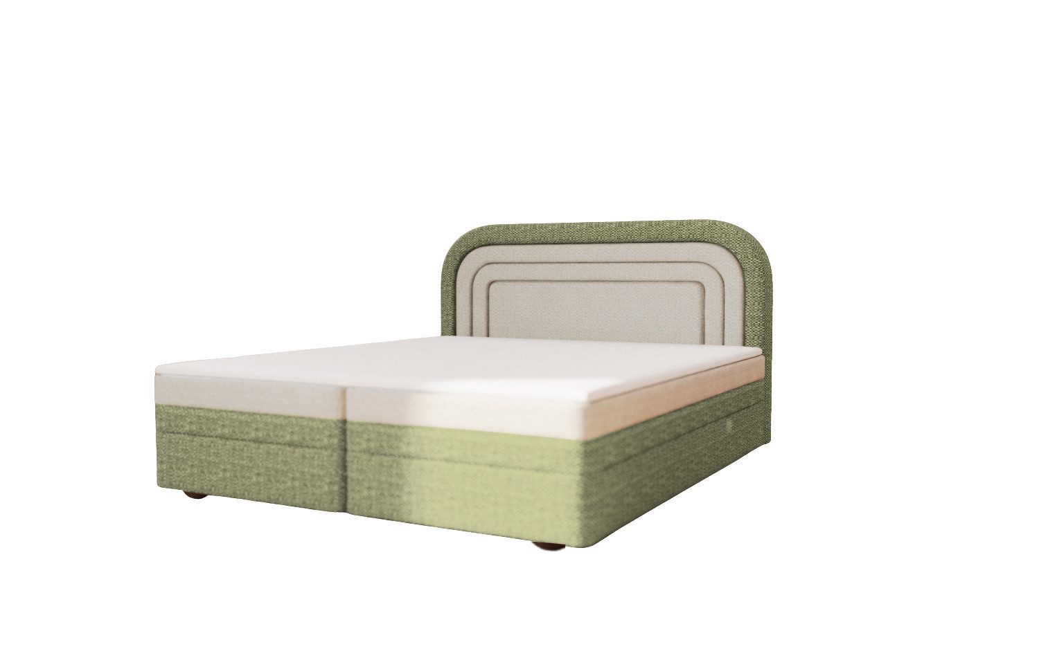 ROYAL24_MARKT Boxbett - Bett 10 NEST - Aragon - Stilvolles Kopfteil als eleganter Blickfang (Bett-Set, 1-St., Boxbett inkl. Bettkasten und PU-Schaum-Topper), Bettkasten, PU-Topper, bis 300 kg belastbar