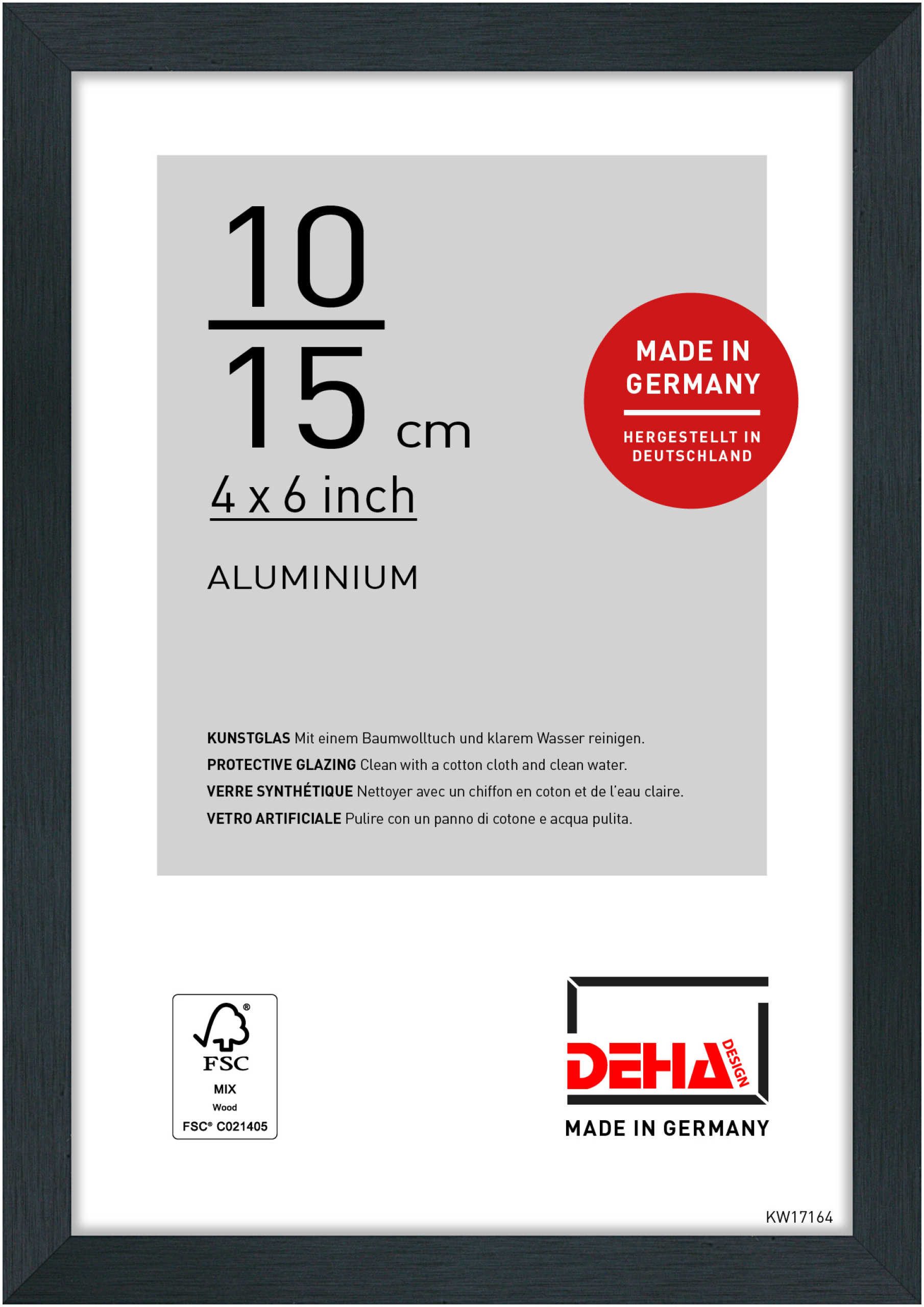 DEHA DESIGN Bilderrahmen Aluminium Bilderrahmen Tribeca, (1 St)
