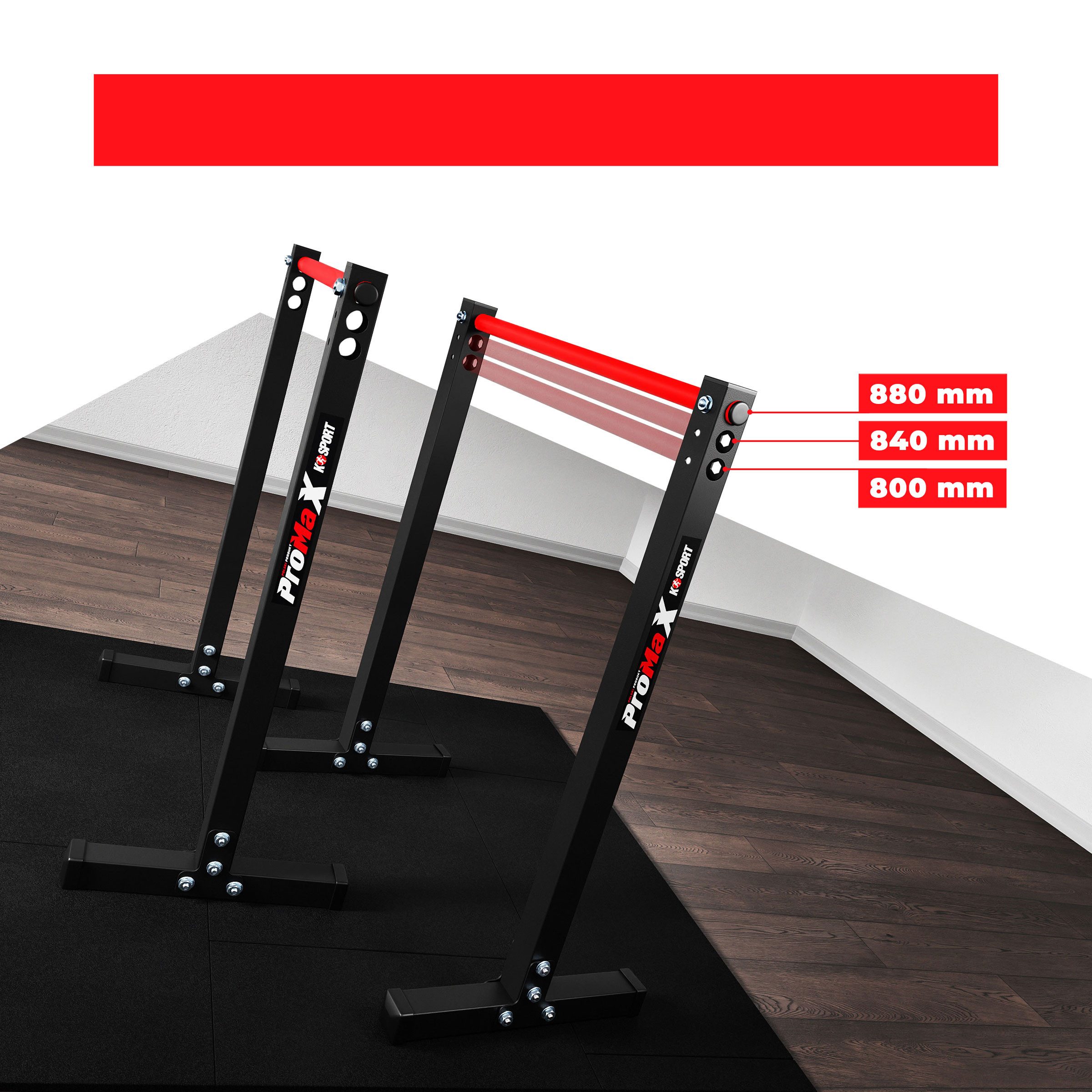 K-SPORT Kraftstation Dip Barren I Dip Sation I Dip- Stange bis 170kg, Made in EU