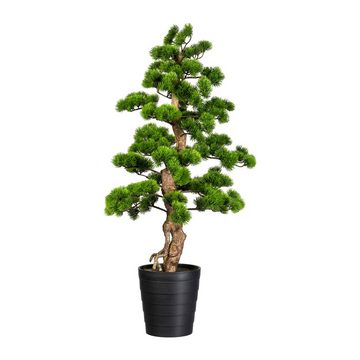 Kunstbonsai Große hohe Kunstpflanze Deko Bonsai Baum Kiefer 110cm mit Topf hoch, TronicXL, Höhe 110 cm
