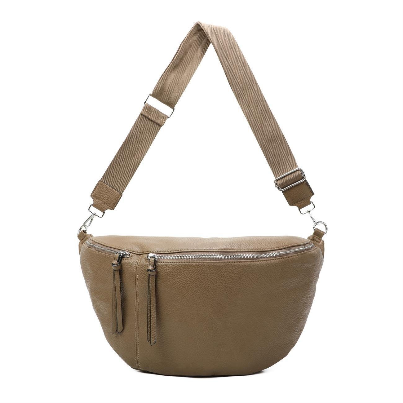 Damen Umhängetasche Cord - Bauchtasche Crossbody Mit Mehreren Fächern