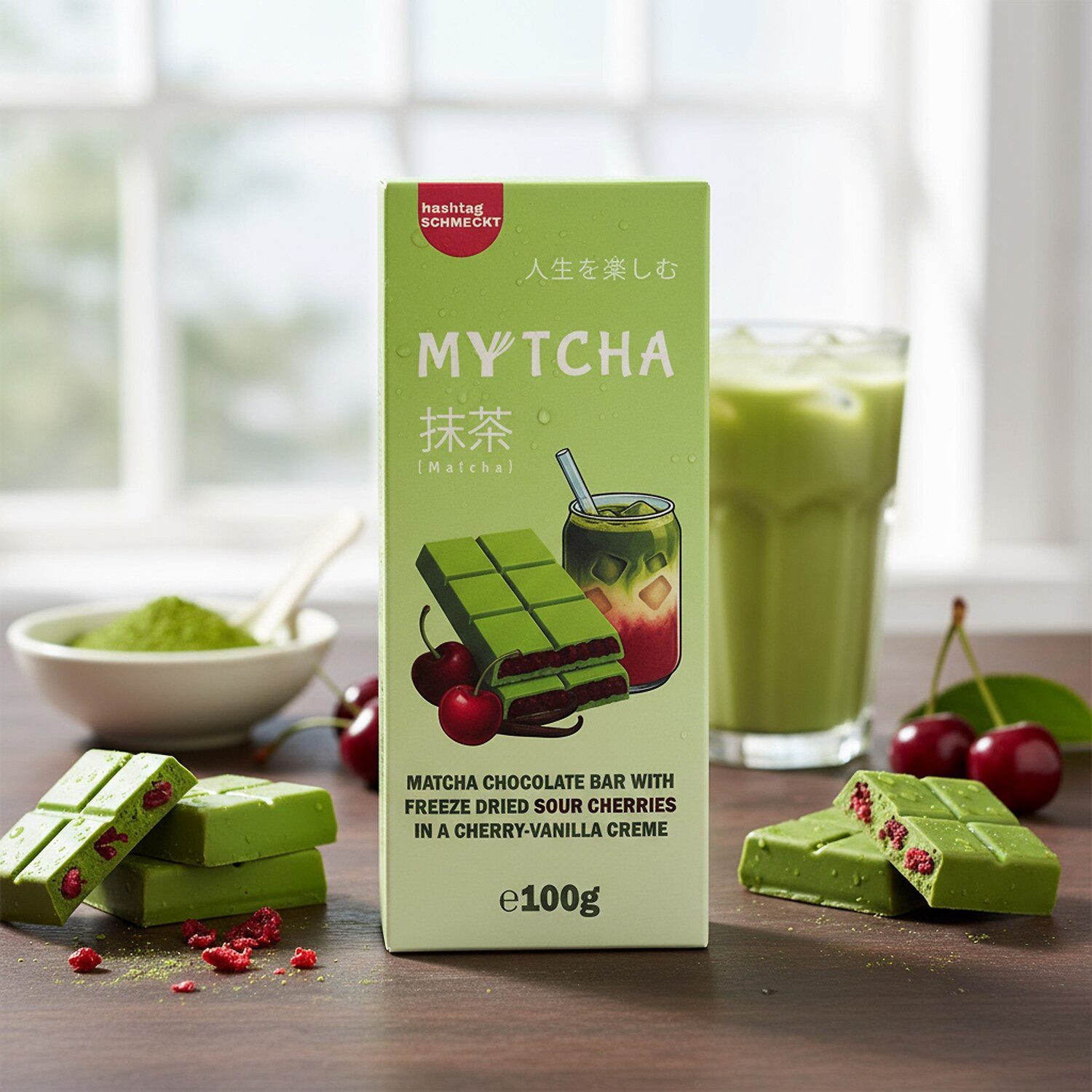 Tee, 1 x 100 g, Matcha Sour Cherry Vanilla