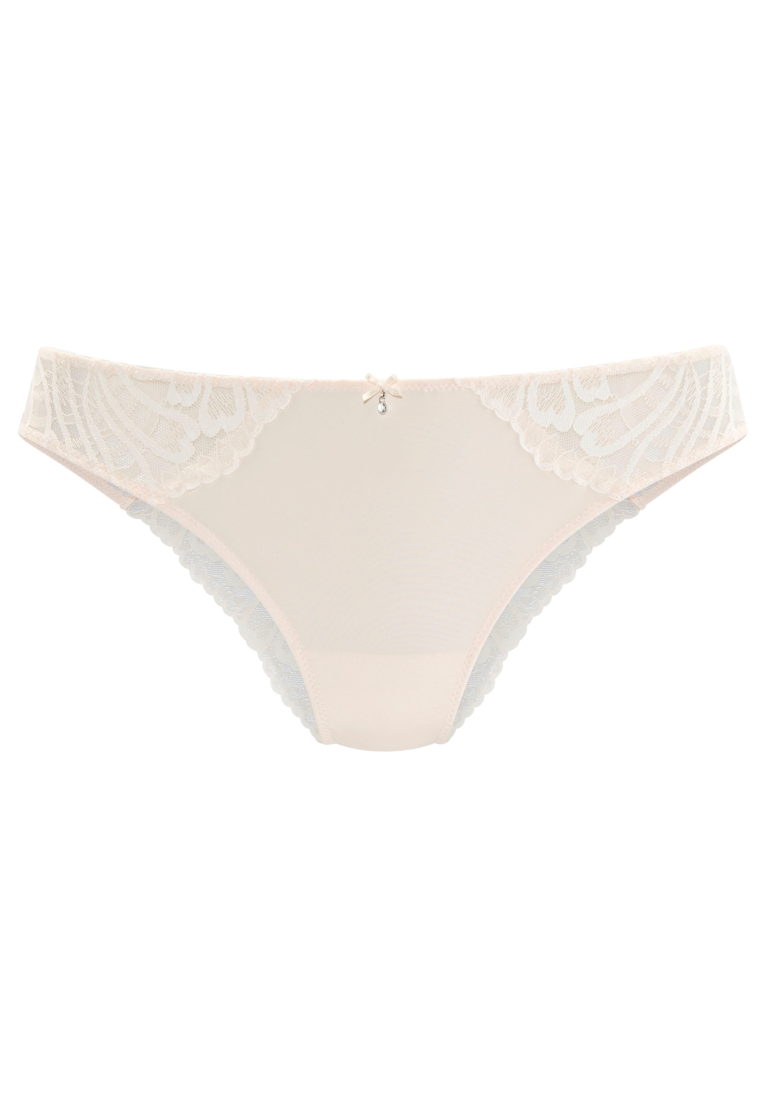 LASCANA Tanga "Flora", hinten aus leicht transparenter Spitze günstig online kaufen