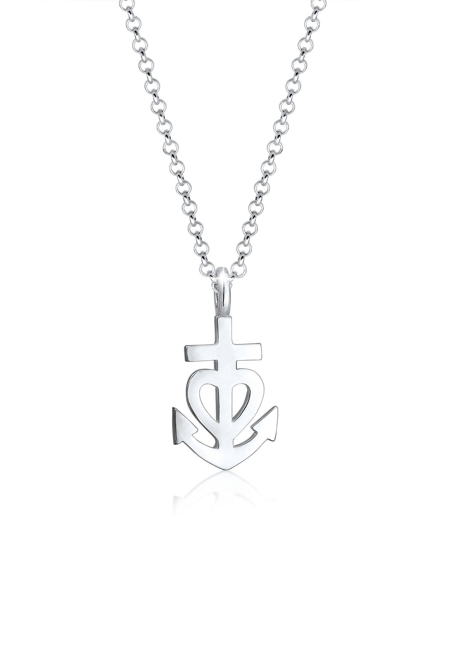 Elli Kette mit Anhänger Anker Herz Kreuz 925 Sterling Silber günstig online kaufen