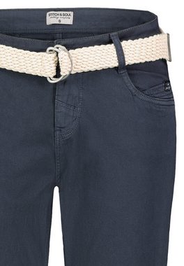 Stitch & Soul Chinos Damen Chino Hose Stoffhose inkl.Gürtel Businesshose Sommer Freizit