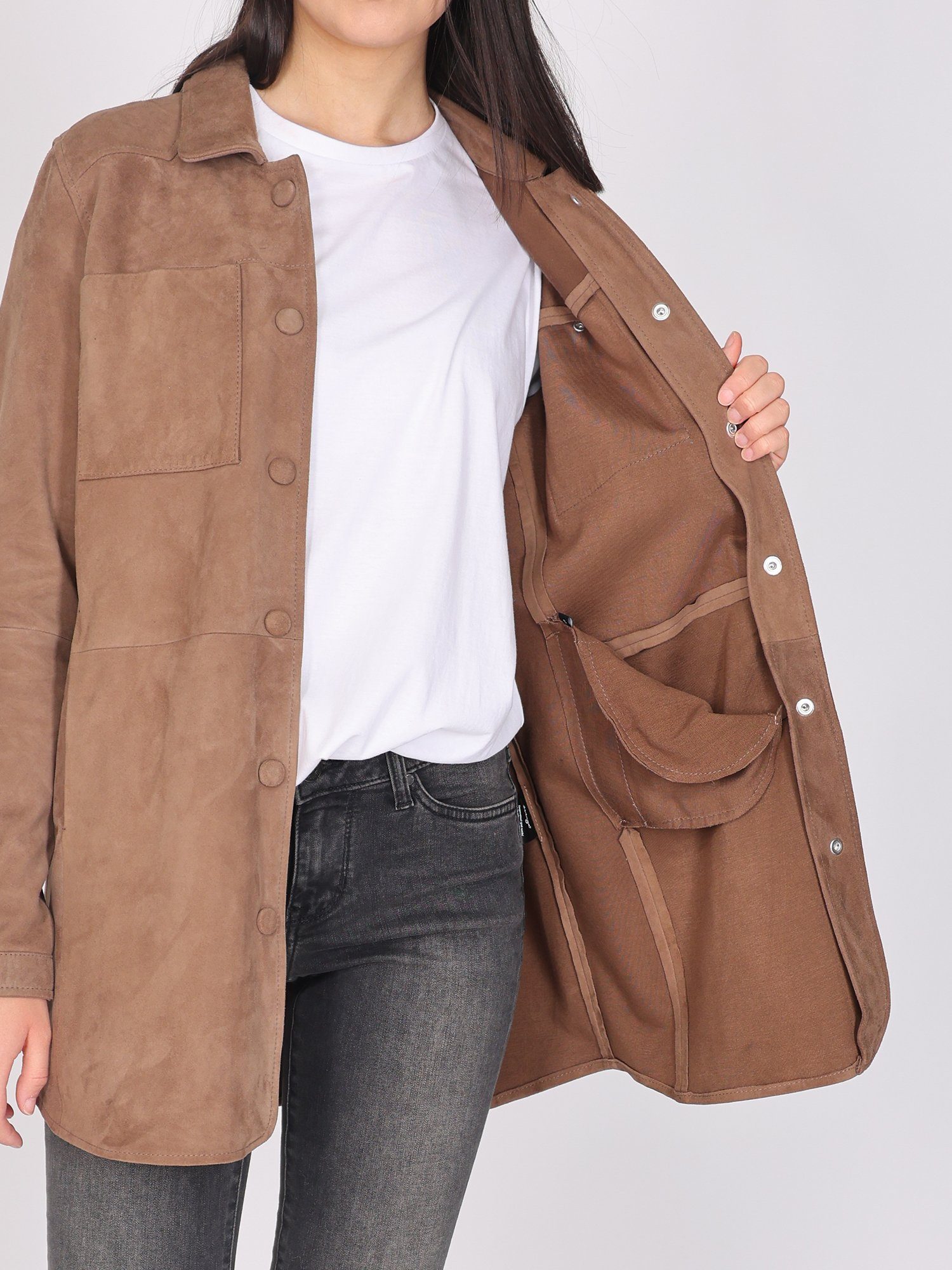 Lederjacke 4202172 Maze taupe