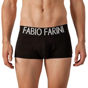 Fabio Farini Boxershorts Herren Unterhosen - Retroshorts aus atmungsaktiver Baumwolle (4-St) im sportlichen Look mit Logo-Bund, zufällig ausgewählte Farben