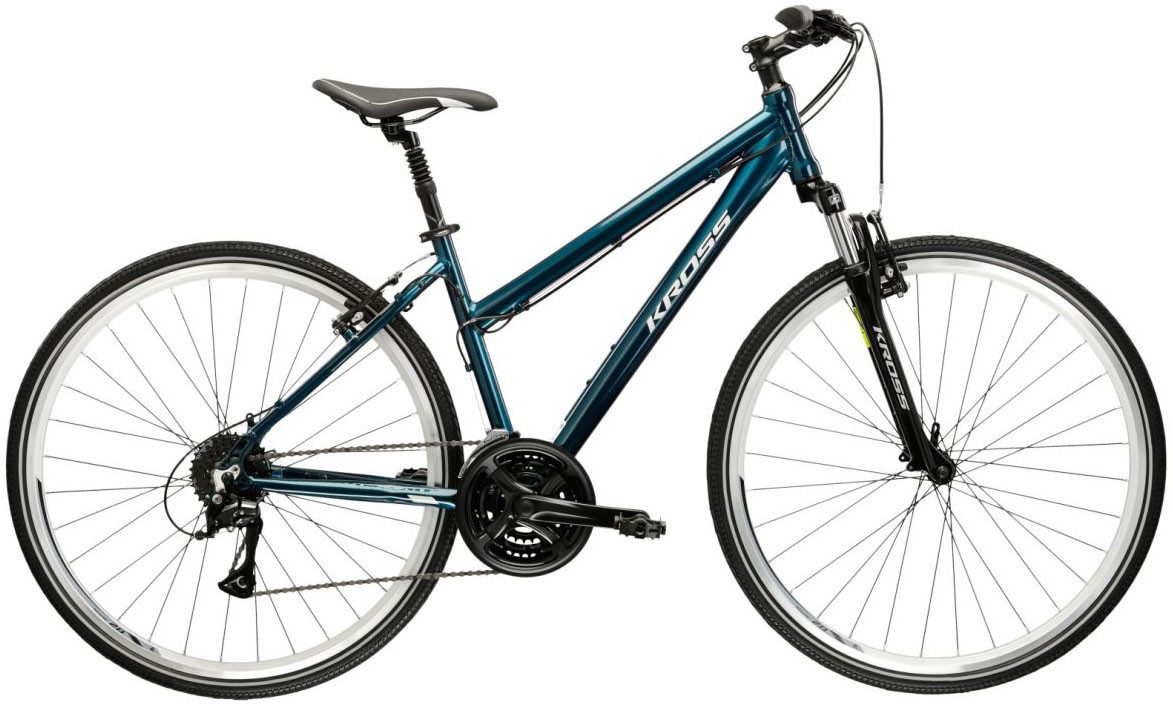 Kross Crossrad Crossrad Damen 28" Move 1.0 türkis 24 Gänge, 24 Gang Shimano ACERA M3020 Schaltwerk, Kettenschaltung