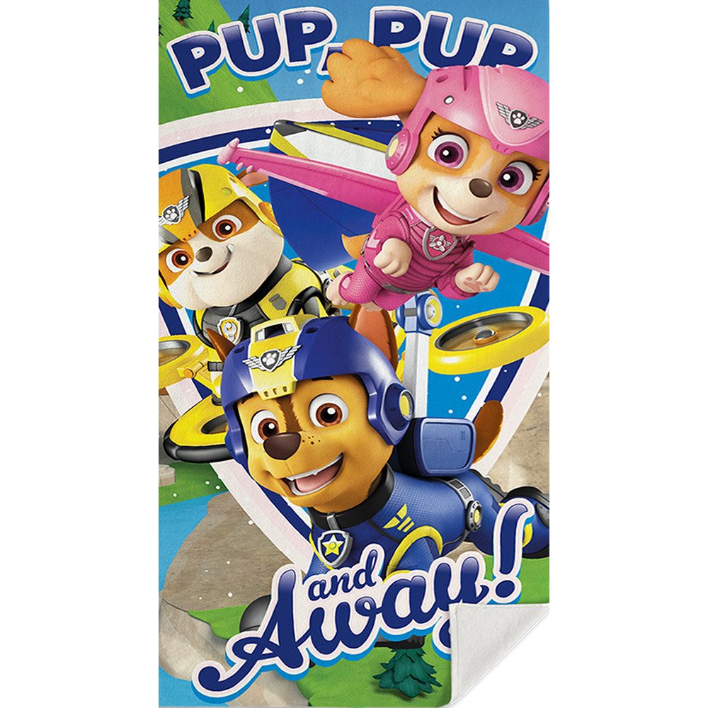 PAW PATROL Strandtücher Handtuch Kinder Badetuch XXL 70x140 cm Chase, Skye, Everest, 100% Polyester, hochfarbig bedruckt, schnell trocknend