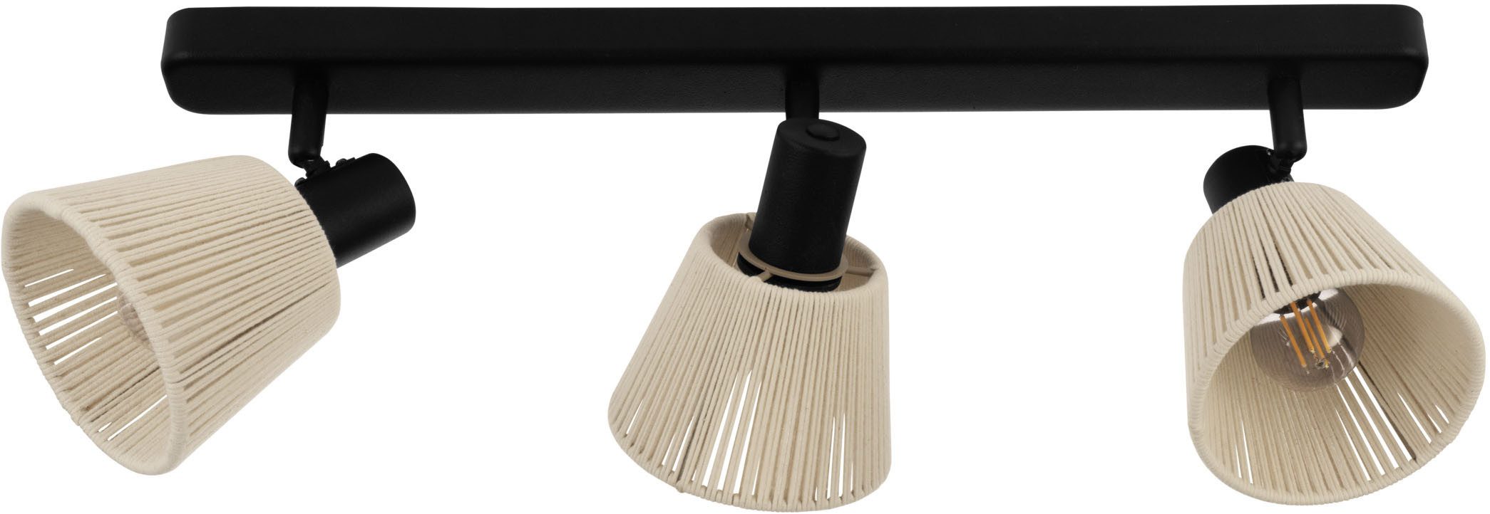 EGLO Deckenspot SEAGARD Spotlampe - Stahl - E14 - 3X40W - IP20, ohne Leuchtmittel, Deckenlampe, Deckenstrahler, Strahler, L52 x B11,5 x H13,5 cm