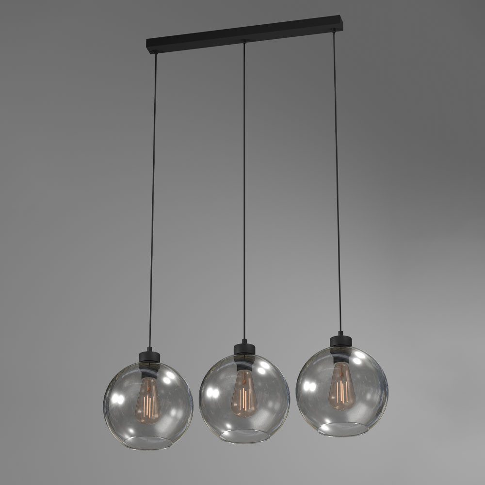 famlights Pendelleuchte famlights, Pendelleuchte Zoe in Graphit E27 3-flammig