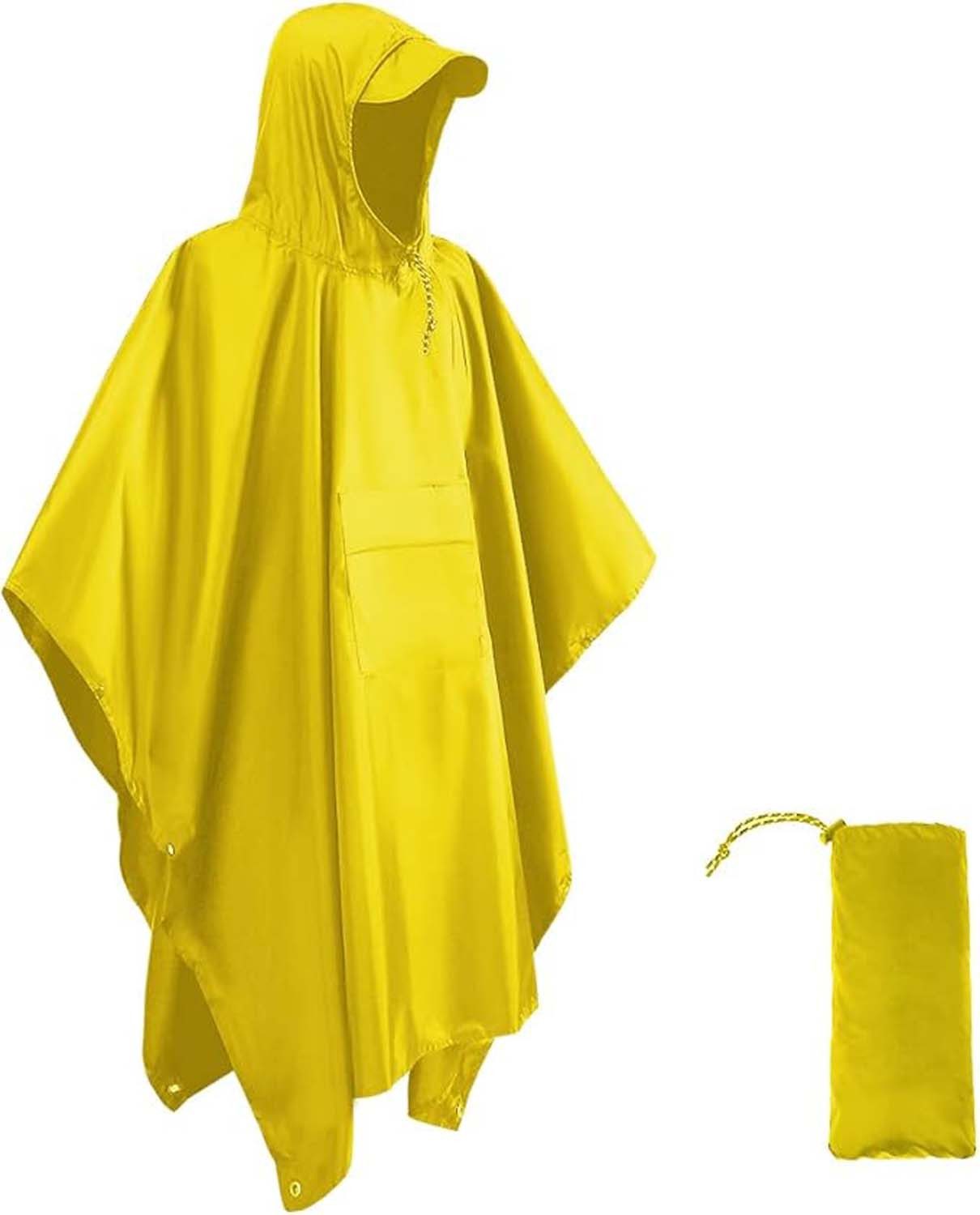 Coonoor Regenjacke Regencape mit Kapuze 3 in 1 Multifunktional Atmungsaktiv