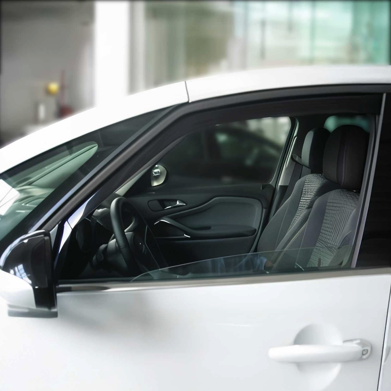 OMAC Lüftungsgitter Windabweiser für Opel Zafira C Tourer 2012-2020 Dunkel Acryl 2tlg (2 St), Aerodynamisch, Einfache Montage, Waschstraßenfest