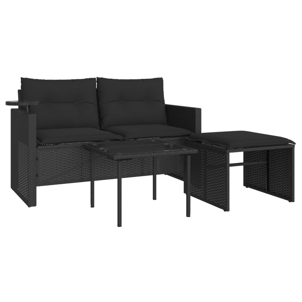 vidaXL Loungesofa 3-tlg. Garten-Sofagarnitur mit Kissen günstig online kaufen