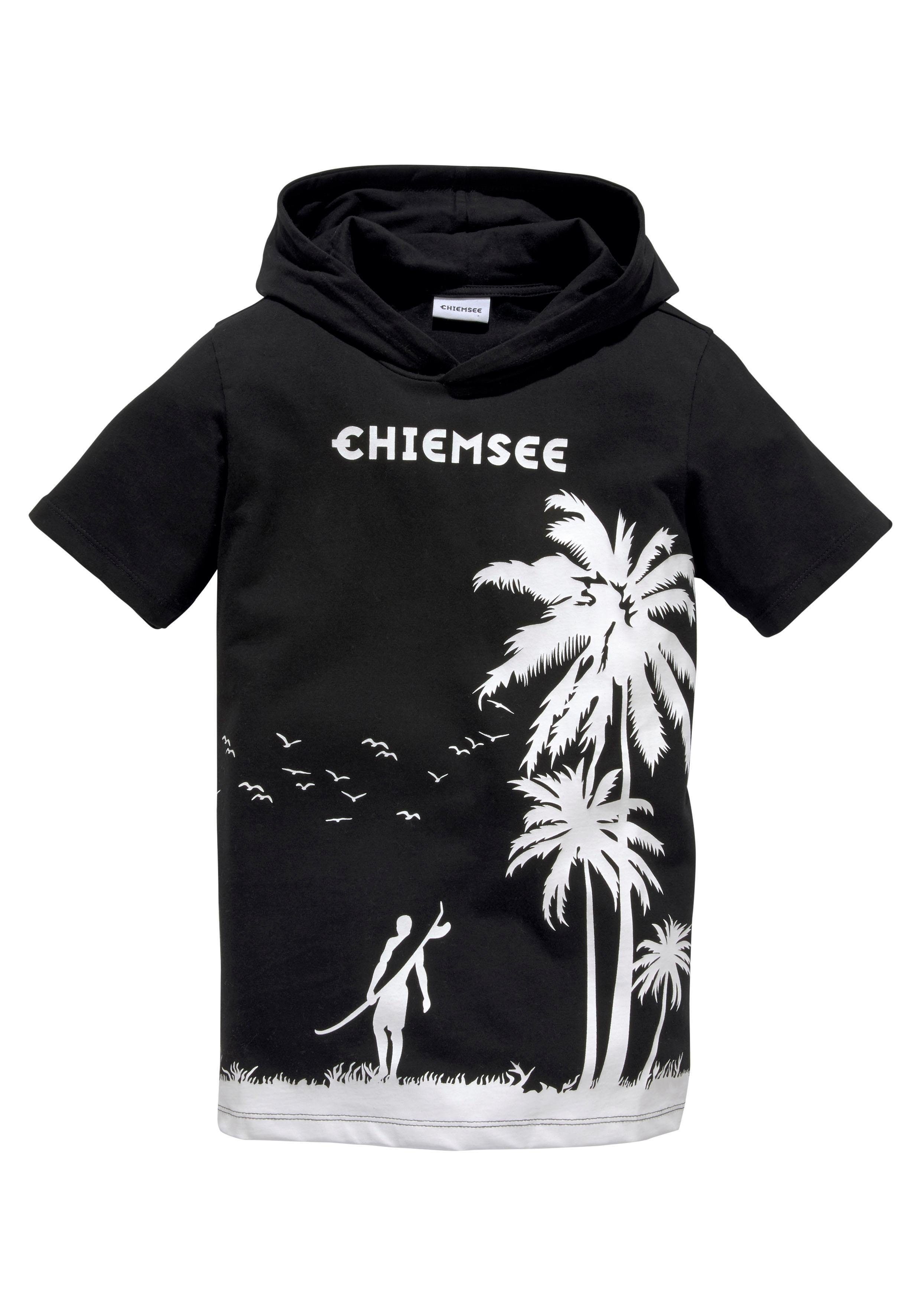 Chiemsee T-Shirt mit Palmendruck kurzärmelig, bedruckt, mit Kapuze, aus Baumwolle, aus Jersey-Stoff – Bild 5 von 5