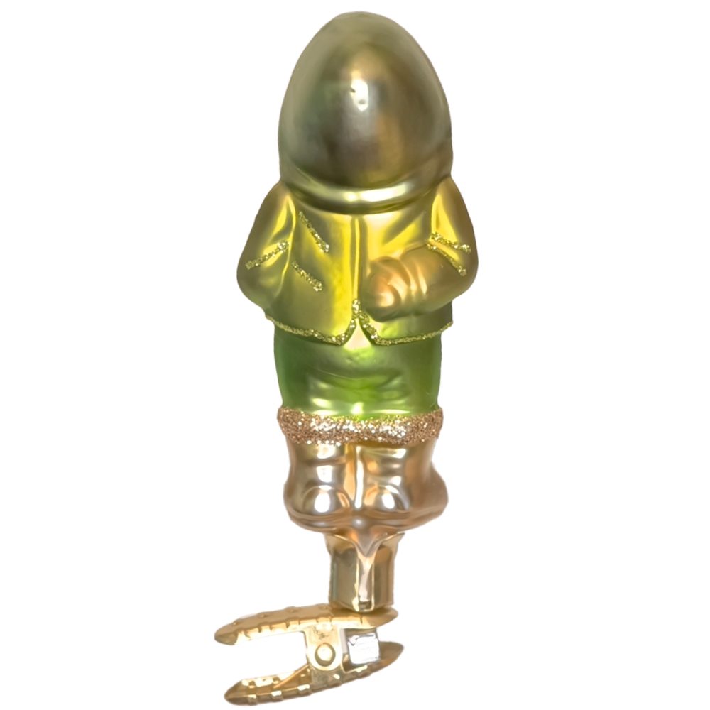 INGE-GLAS® Christbaumschmuck Irischer Kobold zum St. Patrick’s Day, 10cm (1-tlg), mundgeblasen, handbemalt