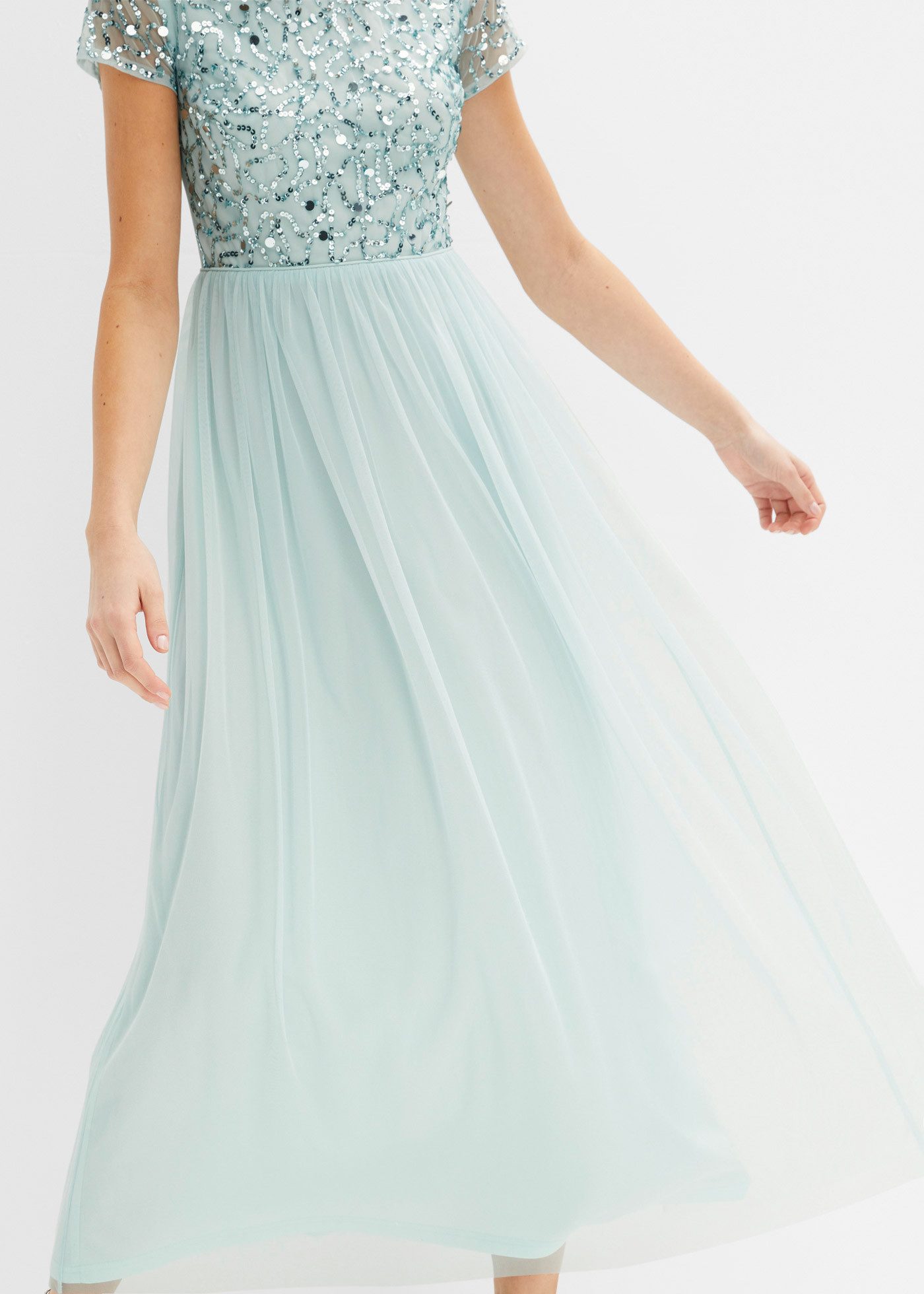 bonprix Maxikleid für festliche Anlässe, aus Polyester, ausgestellte Passform – Bild 4 von 5
