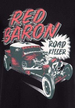 KingKerosin T-Shirt Red Baron Roadkiller mit Hot Rod Print