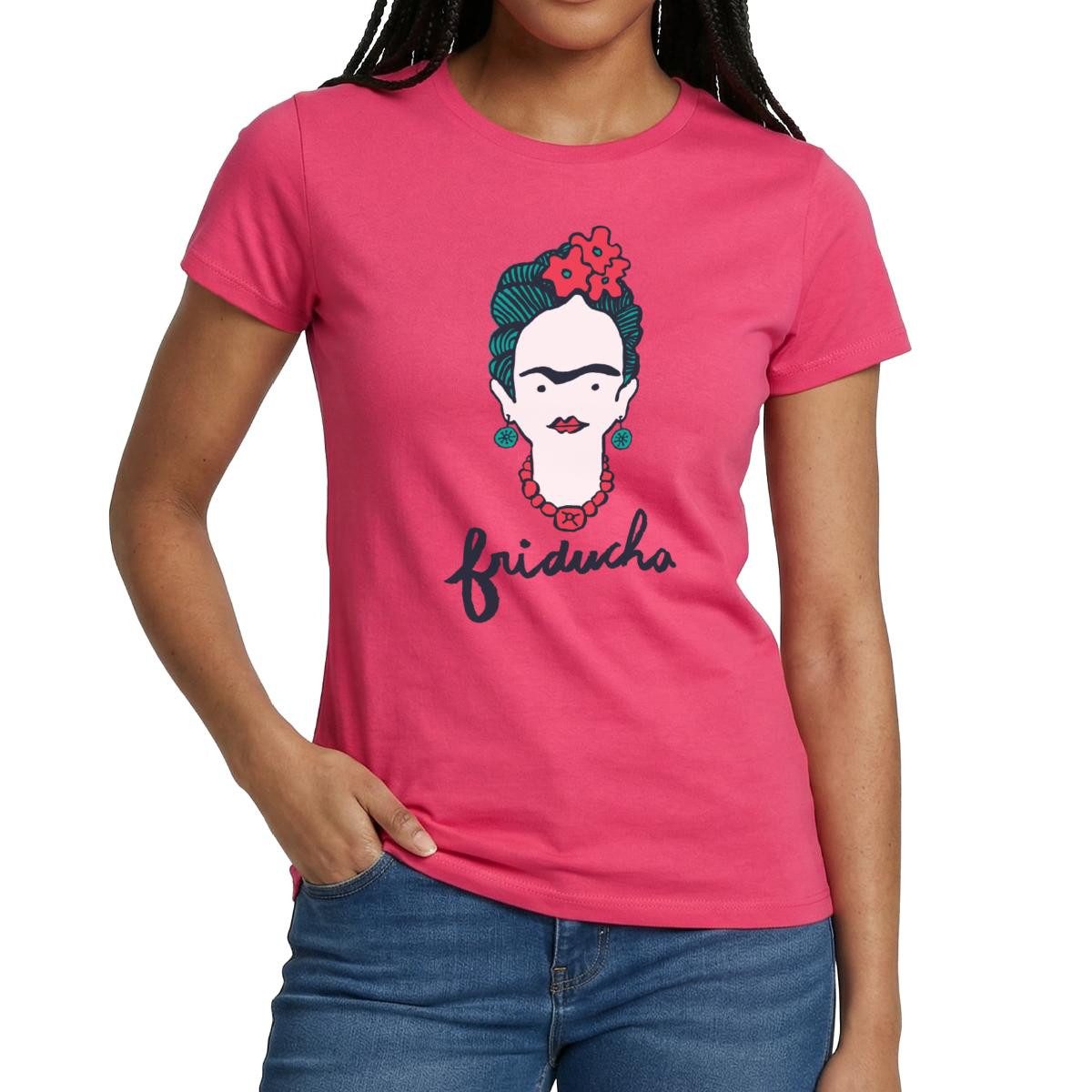 Spreadshirt T-Shirt Frida Kahlo Sketch Friducha Frauen T-Shirt (1-tlg)