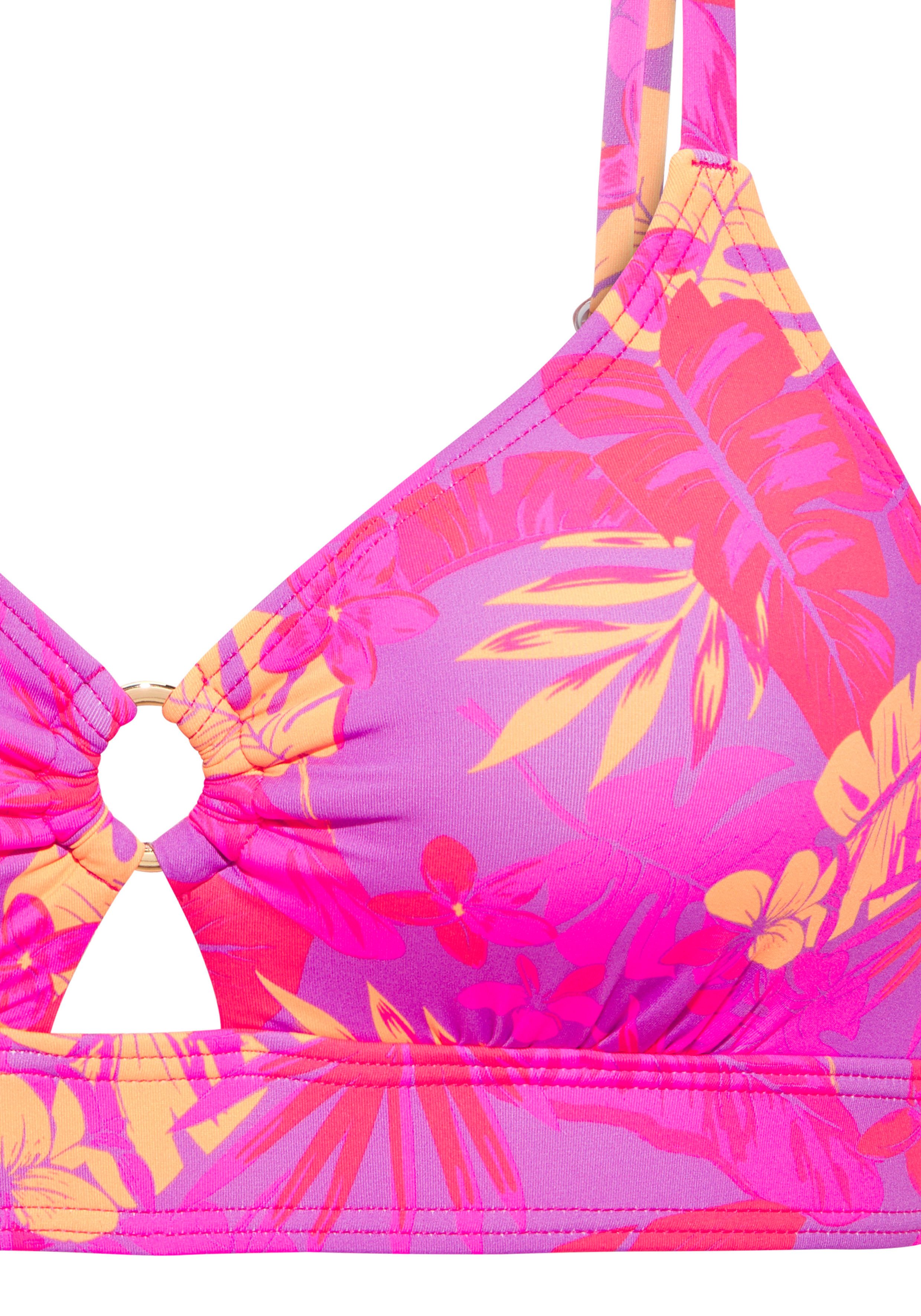 Venice Beach Bustier-Bikini-Top Kaitlyn, mit floralem Allover-Print