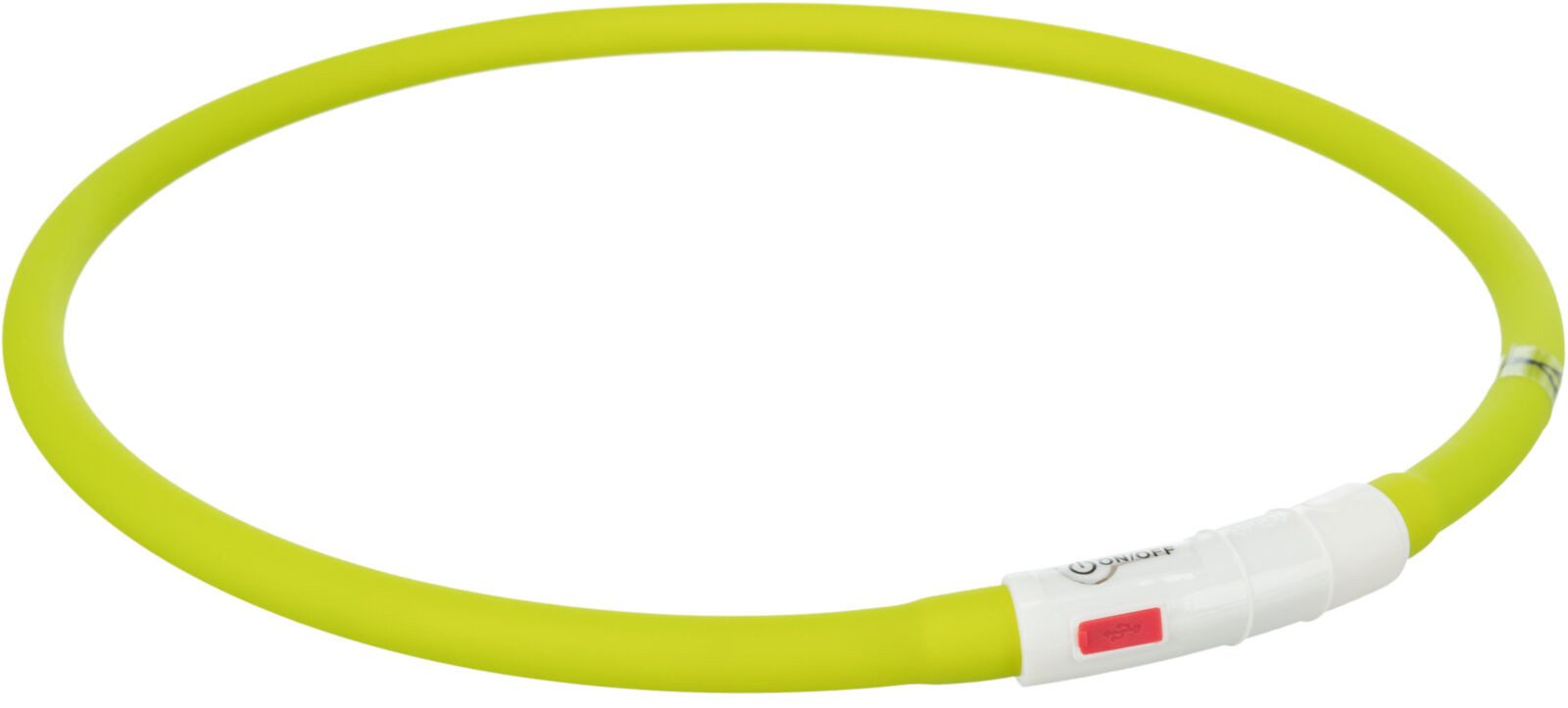 TRIXIE Hundehalsbandleuchte Flash Leuchtring USB - grün - 70 cm/ø 10 mm