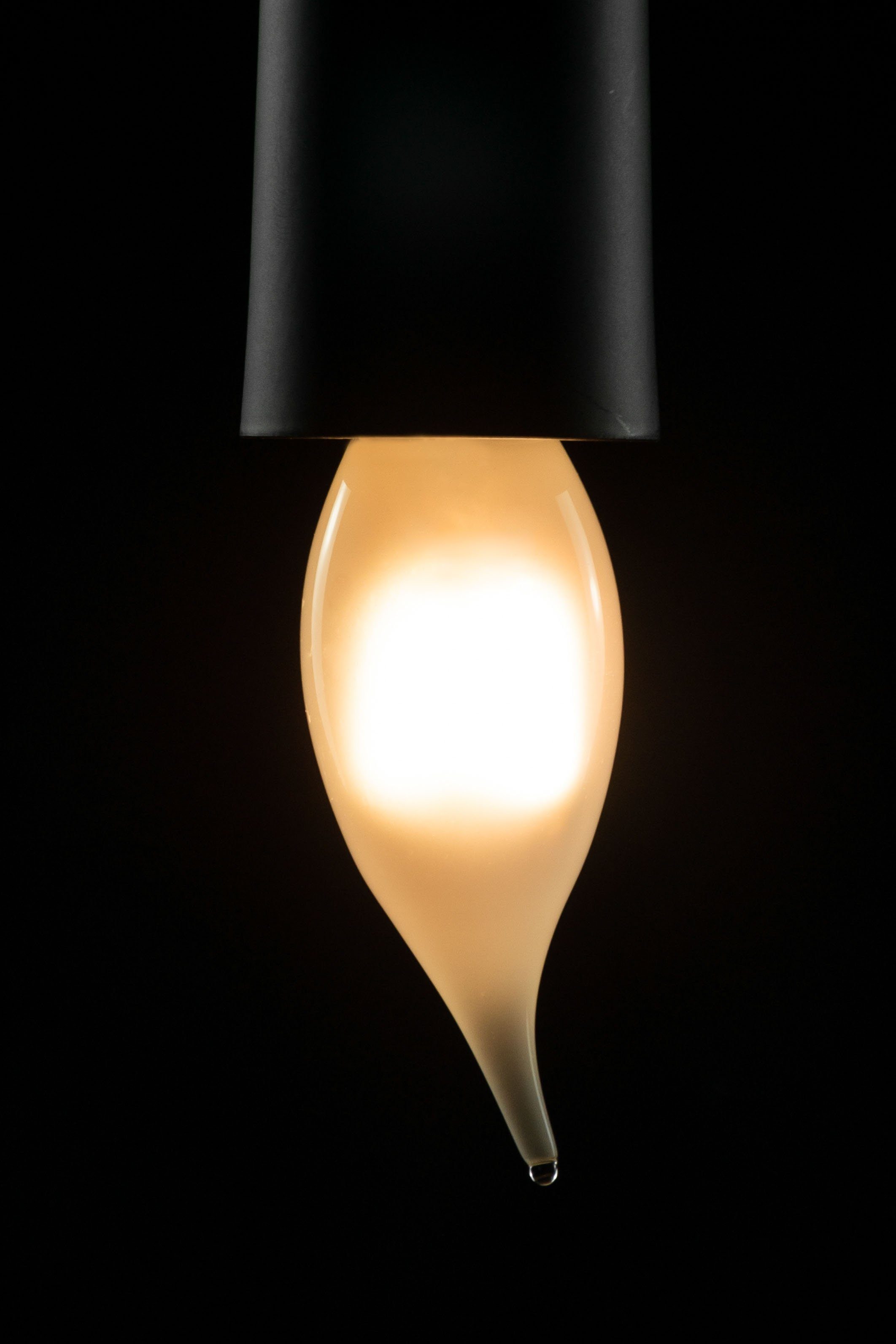 SEGULA LED-Leuchtmittel Vintage Line, E14, 1 St., Warmweiß, dimmbar, Kerze Windstoß matt, E14