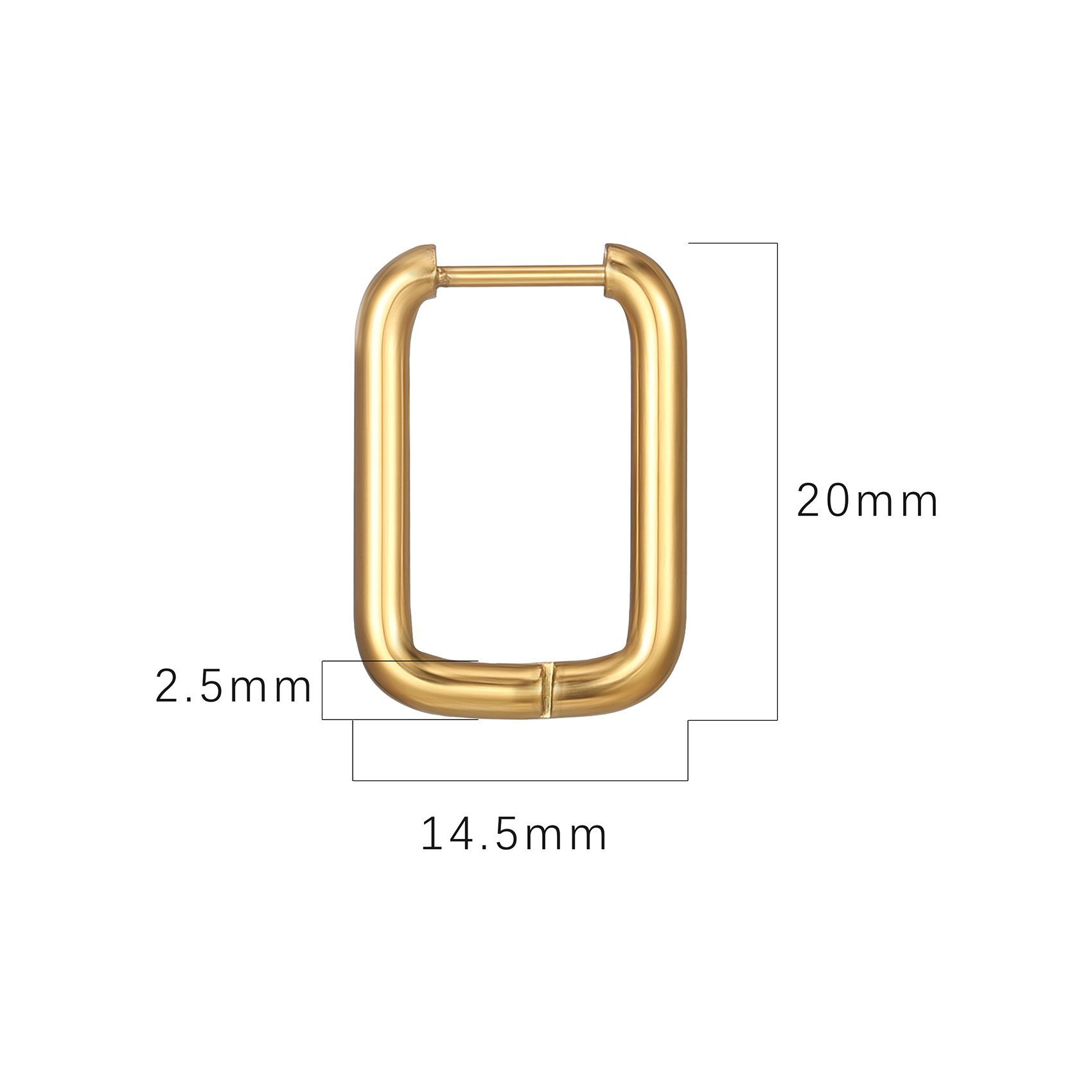 Ohrhänger Ohrringe Schwarz Ohrringe Hoop Frauen,kleine Paar für Gold GLAMO Hoops dicke Gold