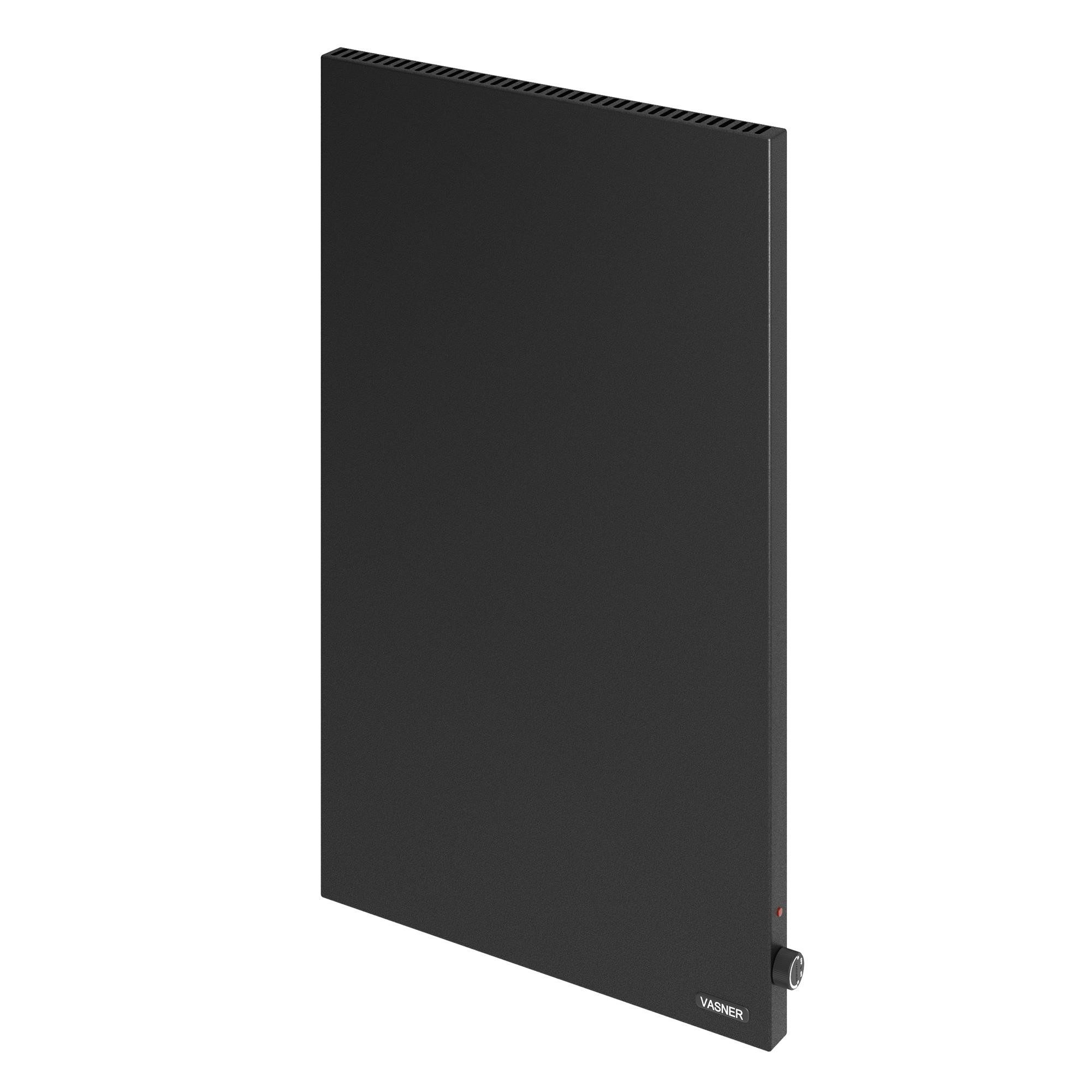 Vasner Elektro-Heizkörper Konvi VE schwarz 900 W, Hybrid Infrarotheizung vertikal mit Thermostat