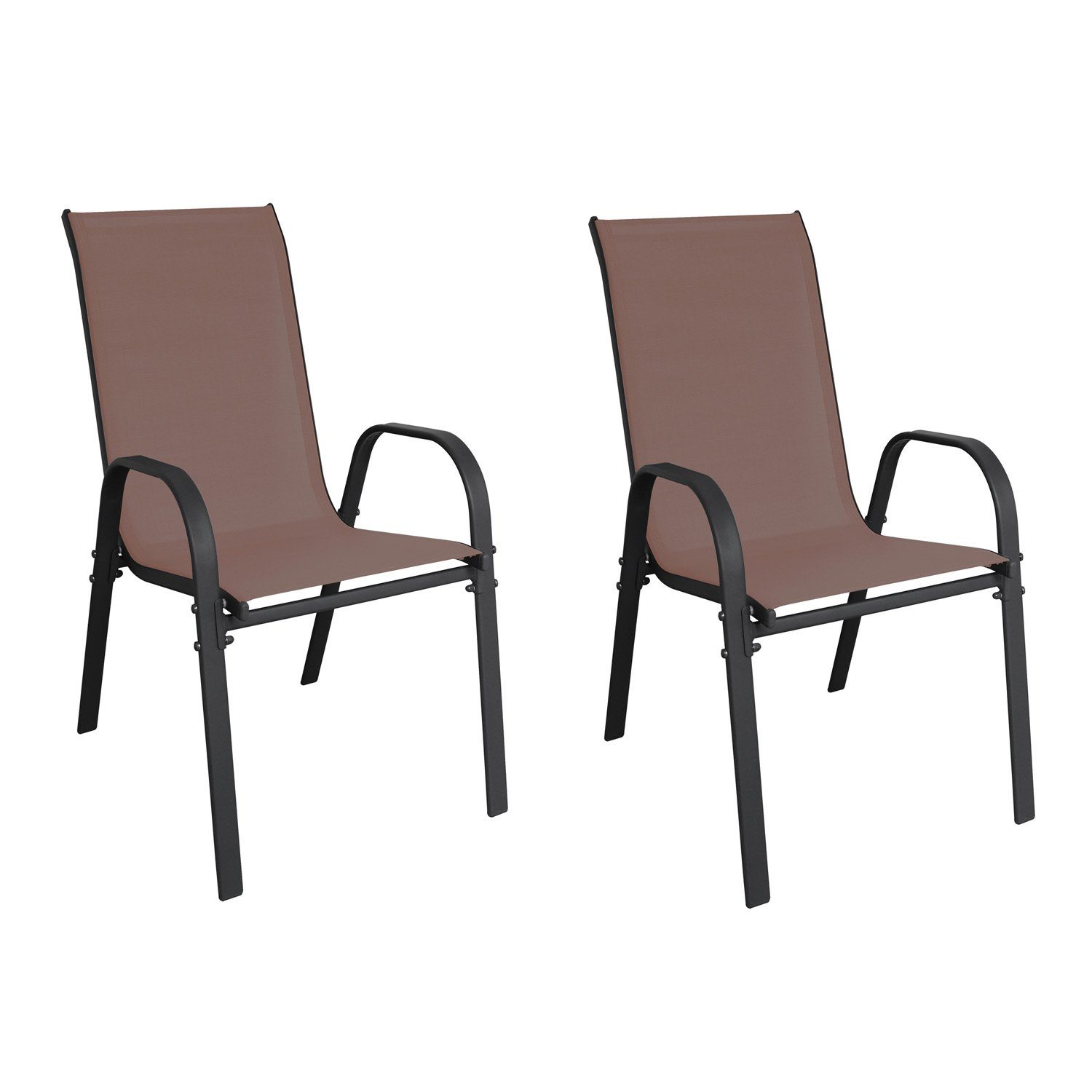Mojawo Armlehnstuhl 2er Outdoorstuhl Gartenstuhl robust günstig online kaufen