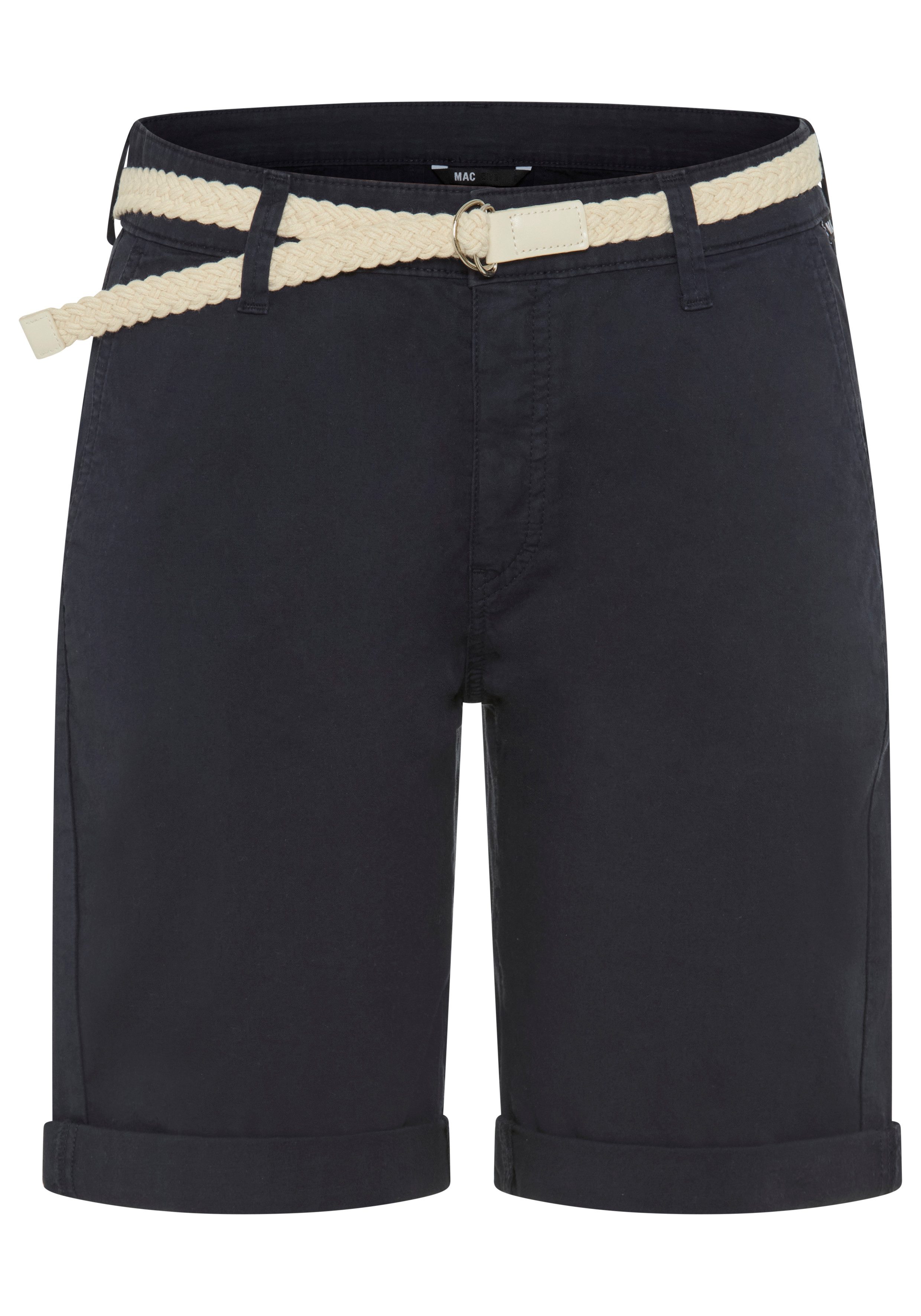 MAC Chinoshorts CHINO SHORTS belt inklusive Flecht- Gürtel