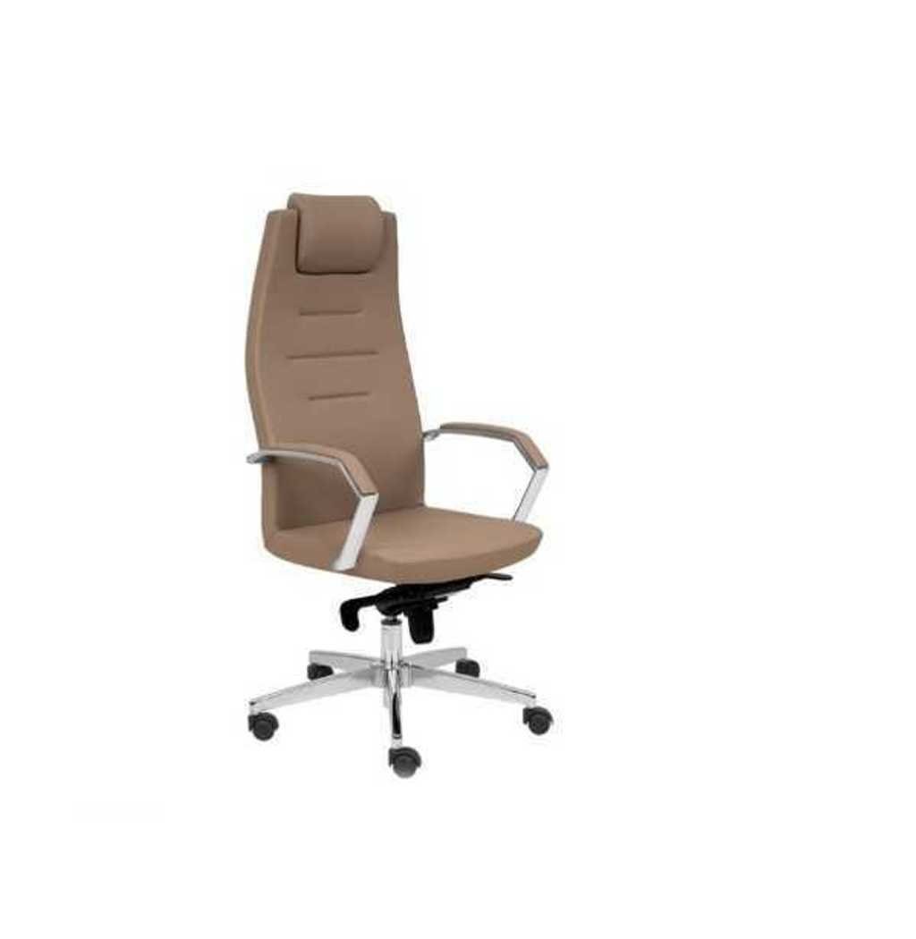 JVmoebel Bürostuhl Weißer Sessel Designer Stuhl Bürostühle Drehstuhl Chefsessel Einsitzer (1 St), Made in Europa Braun