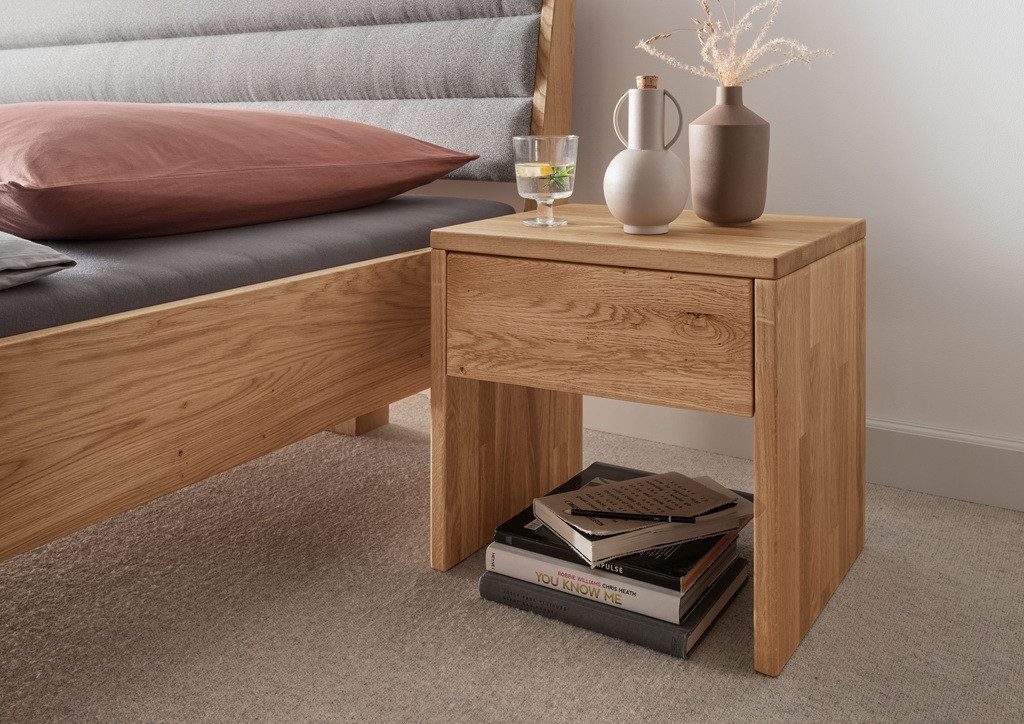 Main Möbel Nachttisch Nachttisch 45x45cm 'Kiara' Wildeiche massiv geölt mit günstig online kaufen