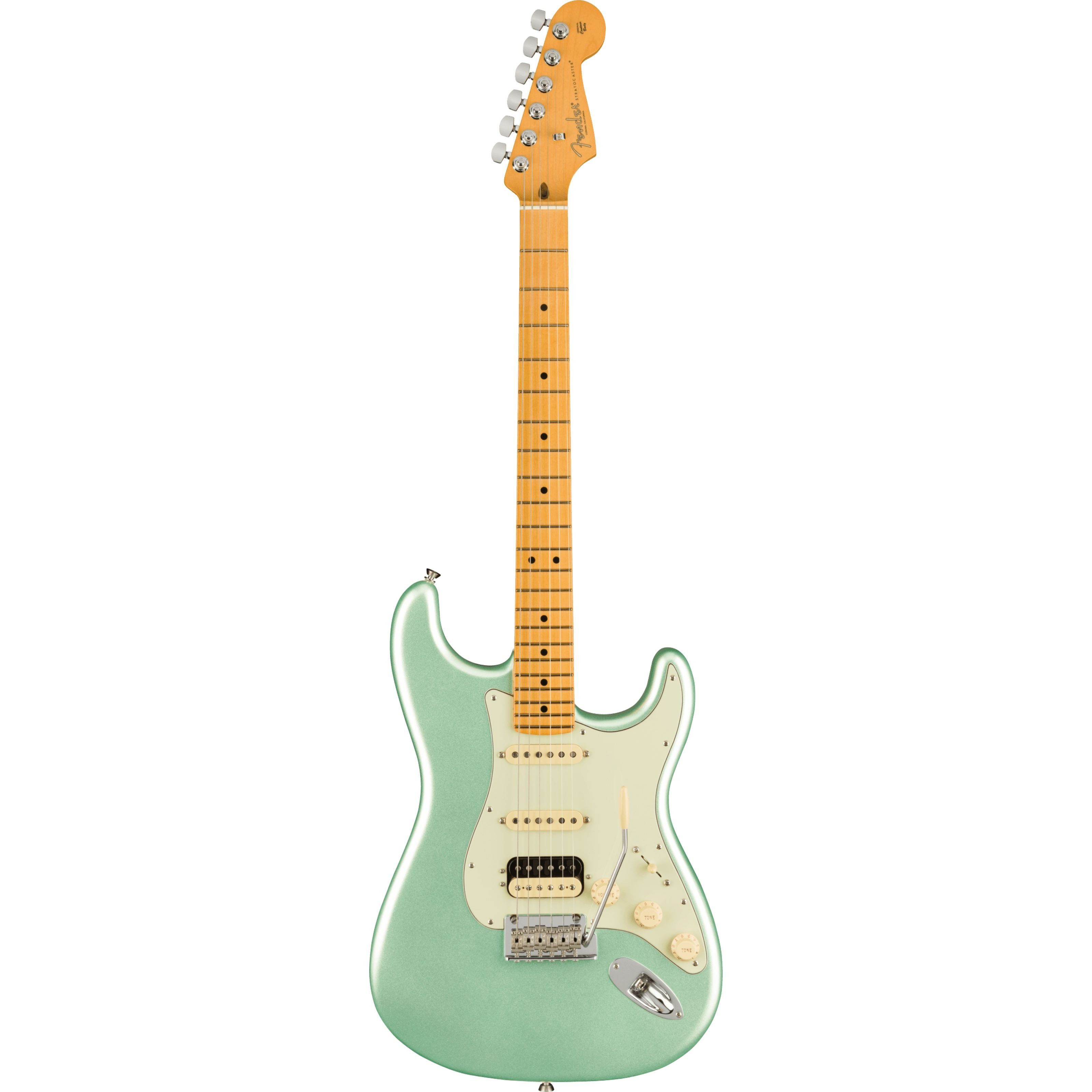 Fender E-Gitarre, E-Gitarren, ST-Modelle, American Professional II Stratocaster HSS MN Mystic Surf Green -