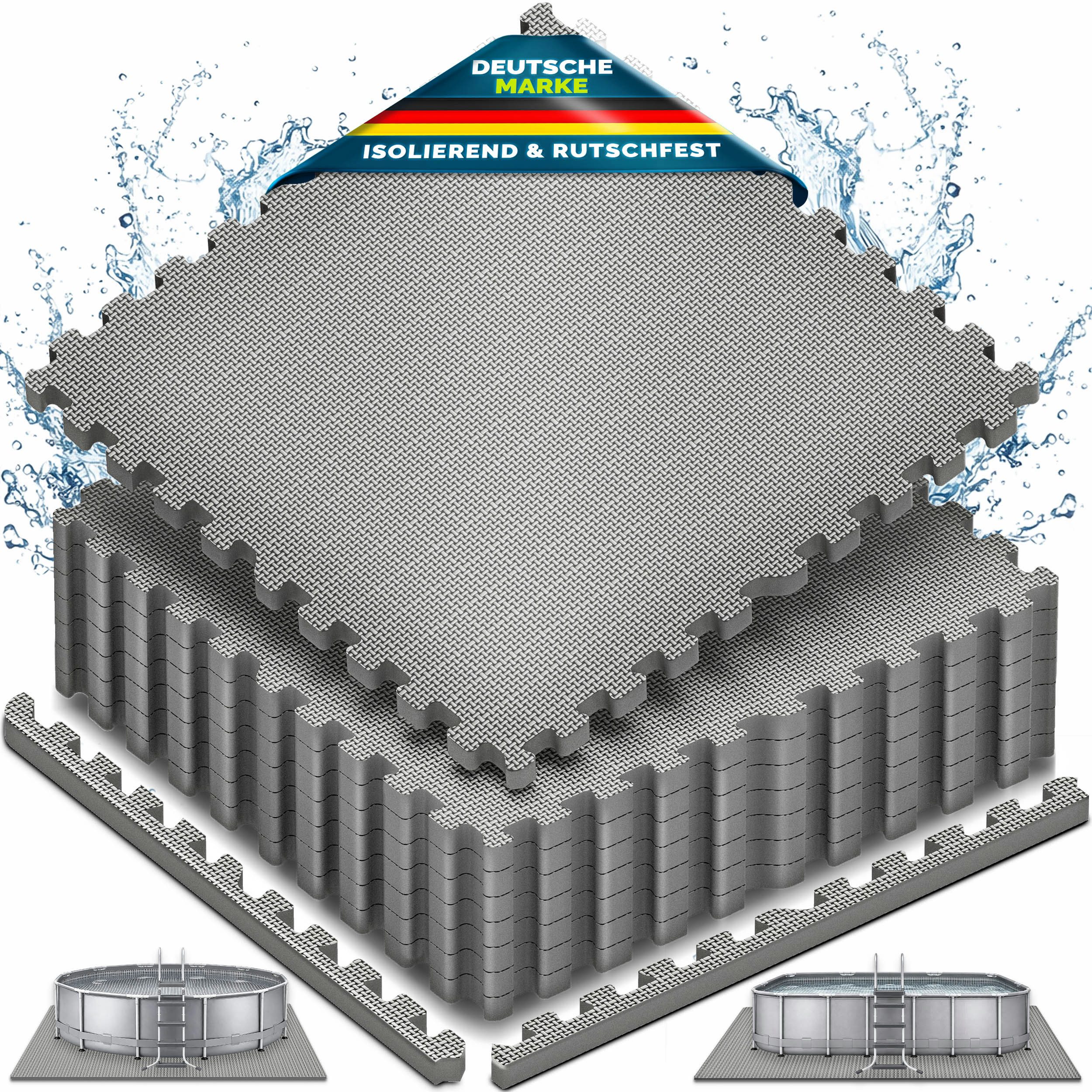 tillvex Pool-Bodenschutzfliese tillvex® Poolbodenmatten Matten für Pool Bodenschutzmatte Bodenmatte, Poolunterlage Bodenschutz Matten wärmeisolierend Untergrund, 8-St., Planschbecken & Whirlpool Poolmatte Bodenmatte Outdoor, Pool Bodenschutzmatte Set 62,5