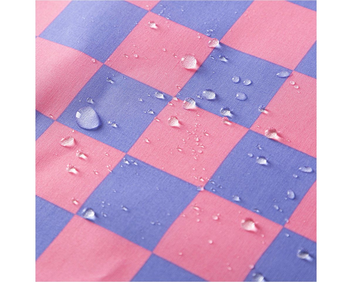 Thumbnail - SCHÖNER LEBEN. Stoff Tischdeckenstoff BW-Stoff beschichtet Karo Kästchen pink blau 1,45m Br, abwaschbar