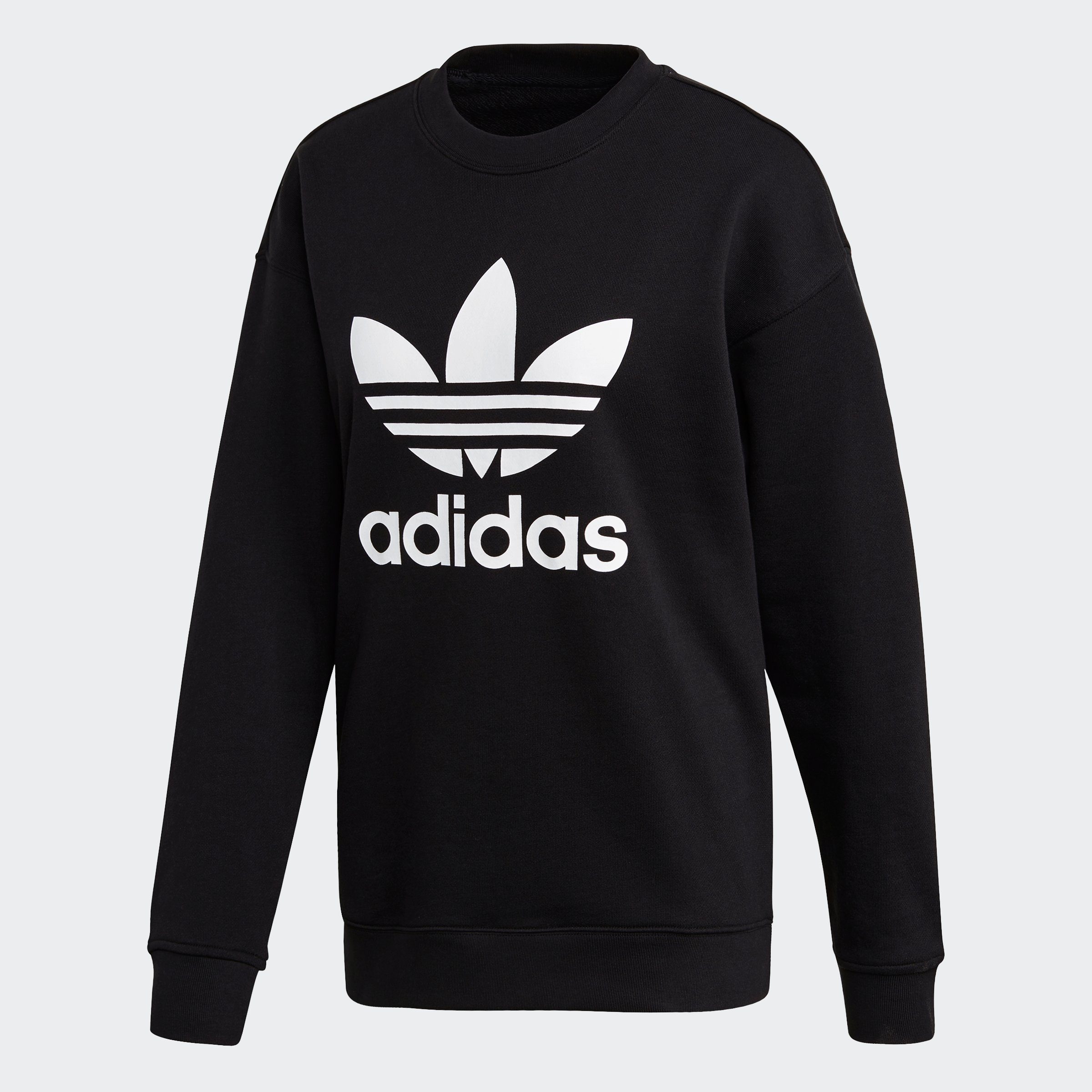 TREFOIL Originals adidas Sweatshirt BLACK/WHITE