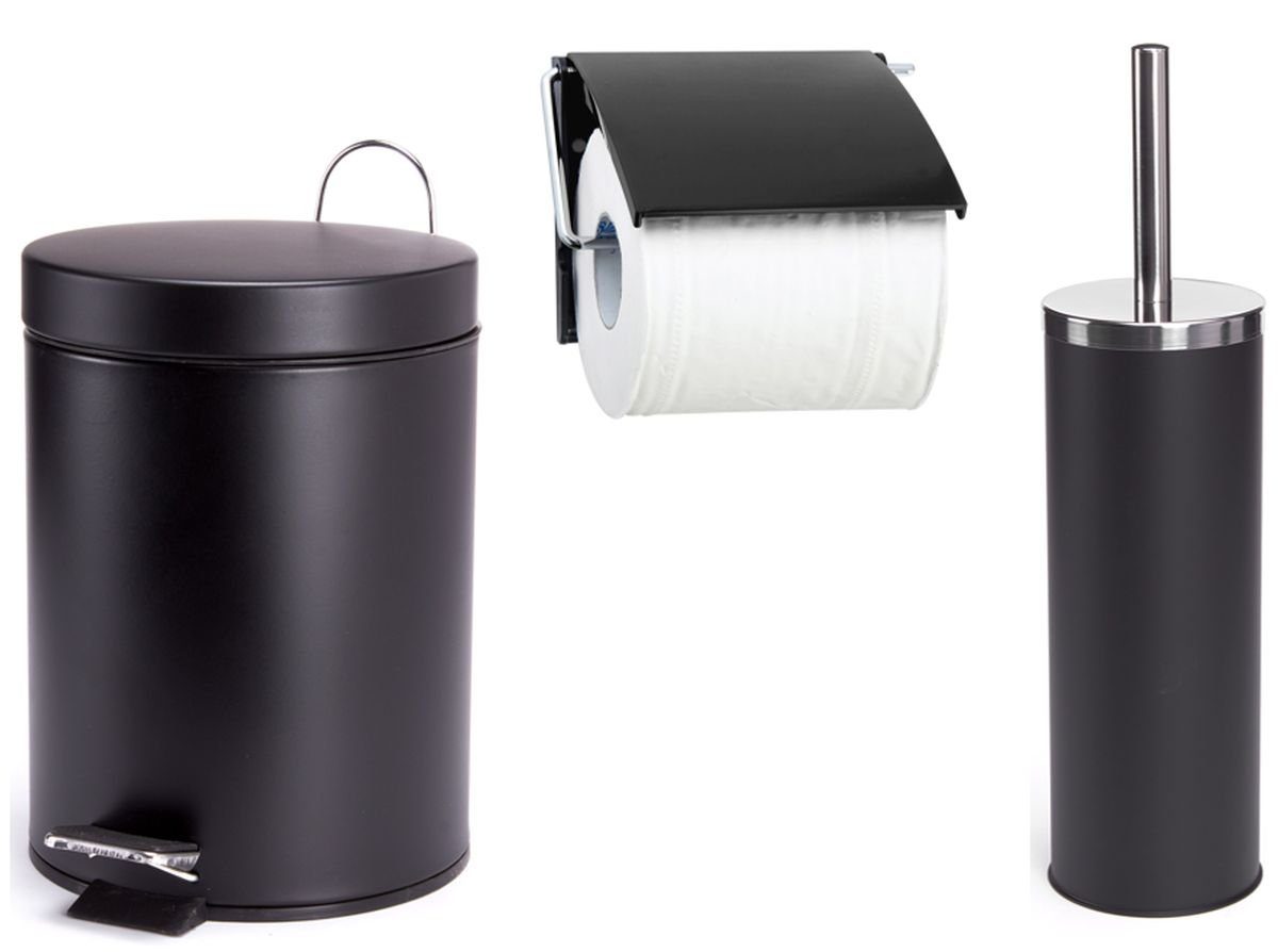 MSV Badaccessoires-Sets BADSET SCHWARZ, Badezimmer u. günstig online kaufen