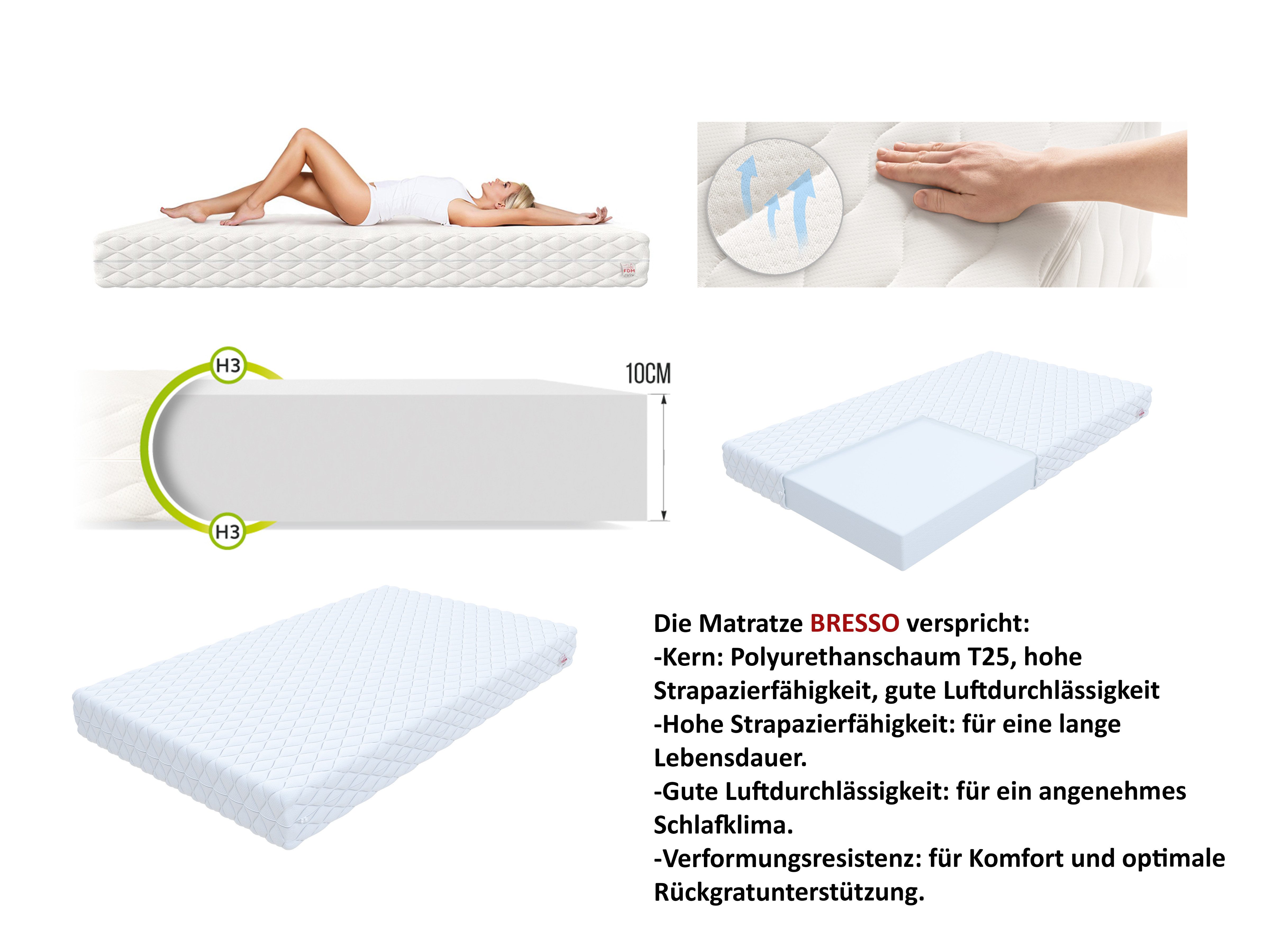 FDM Polsterbett Bettgestell Bettrahmen 120x200, 140x200, 160x200, 180x200cm günstig online kaufen