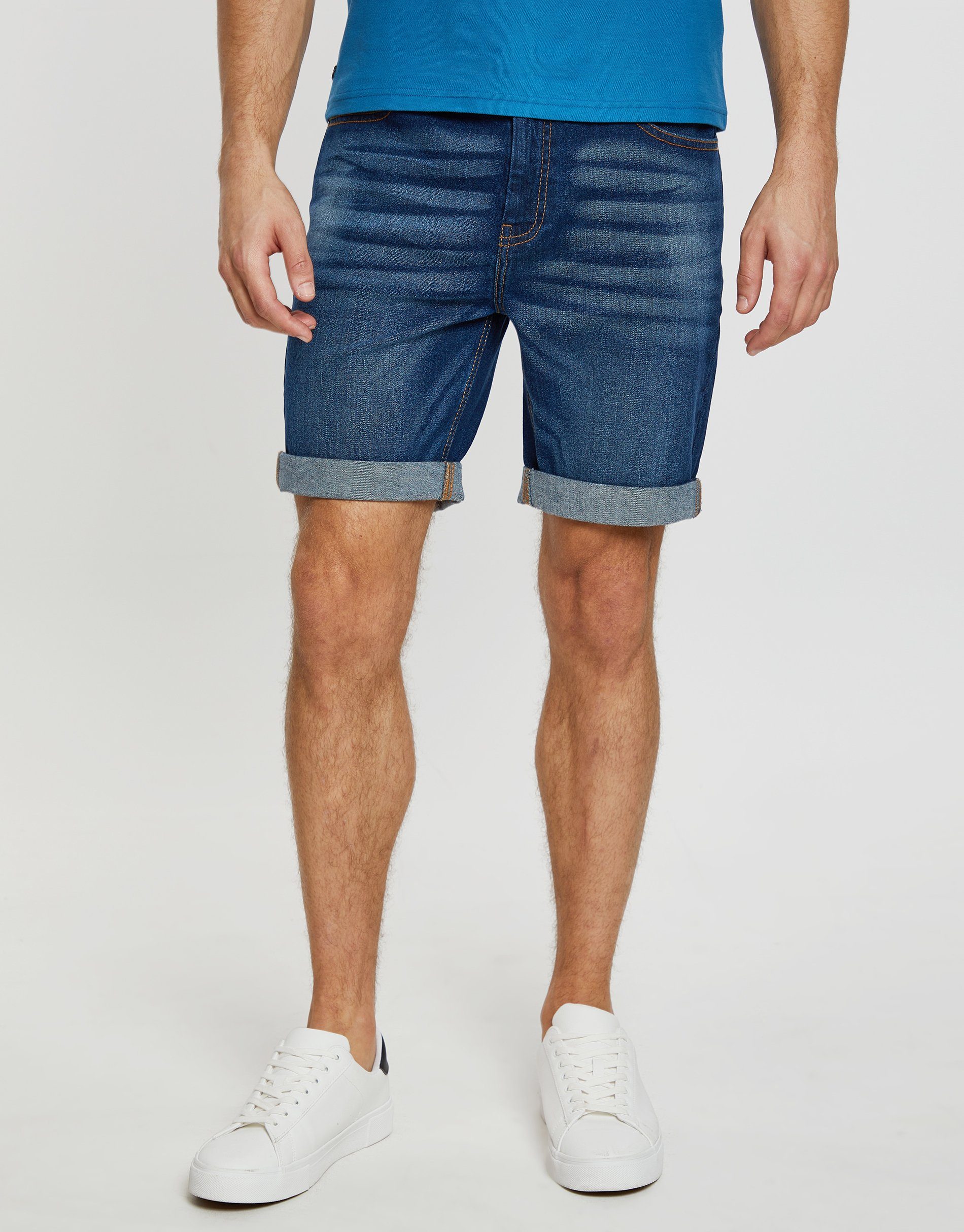 Threadbare Jeansshorts THB Short Denim Burt mid blue