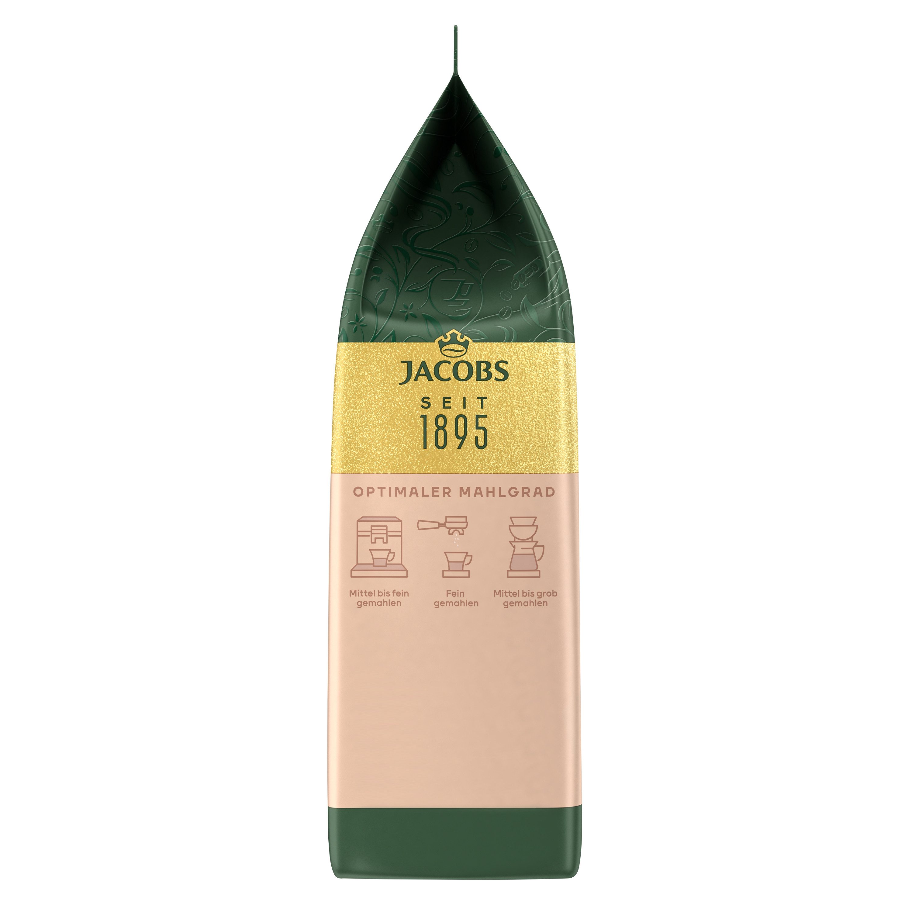 JACOBS Kaffee Kaffeebohnen Café Crema Aroma-Bohnen ganze Bohne geröstet 12 x 500 g, 6000 g, (Packung, 12er Pack) – Bild 4 von 5