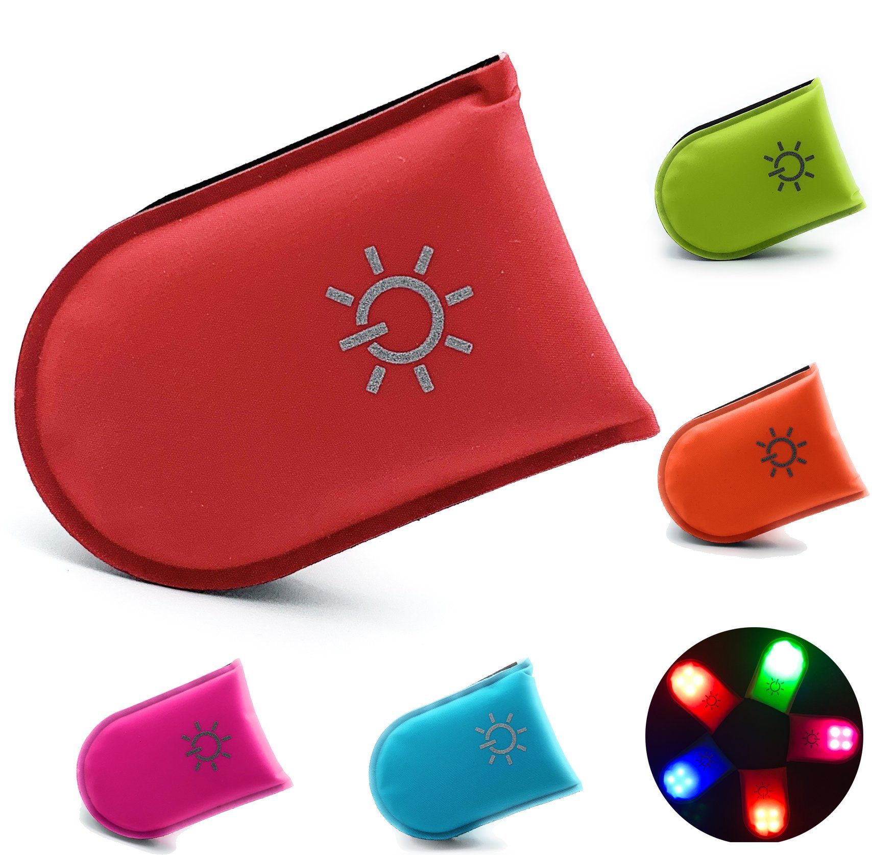 mehr ELANOX Rucksack Clip Blinklicht für LED Kleidung rot für ED Sicherheit Sichtbarkeit