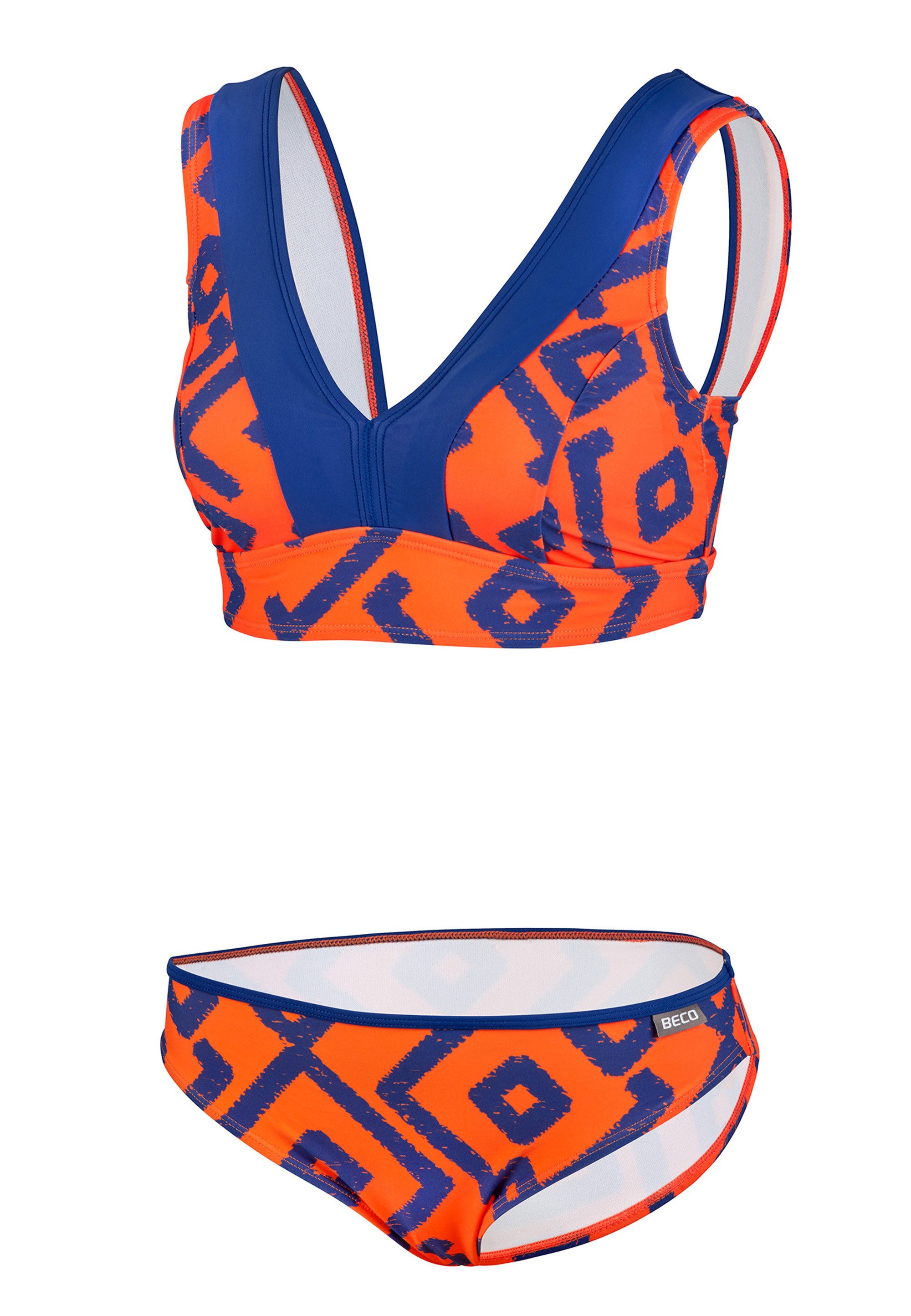 Beco Beermann Triangel-Bikini-Top Inka Graphic, mit fantasievollem Inka-Muster